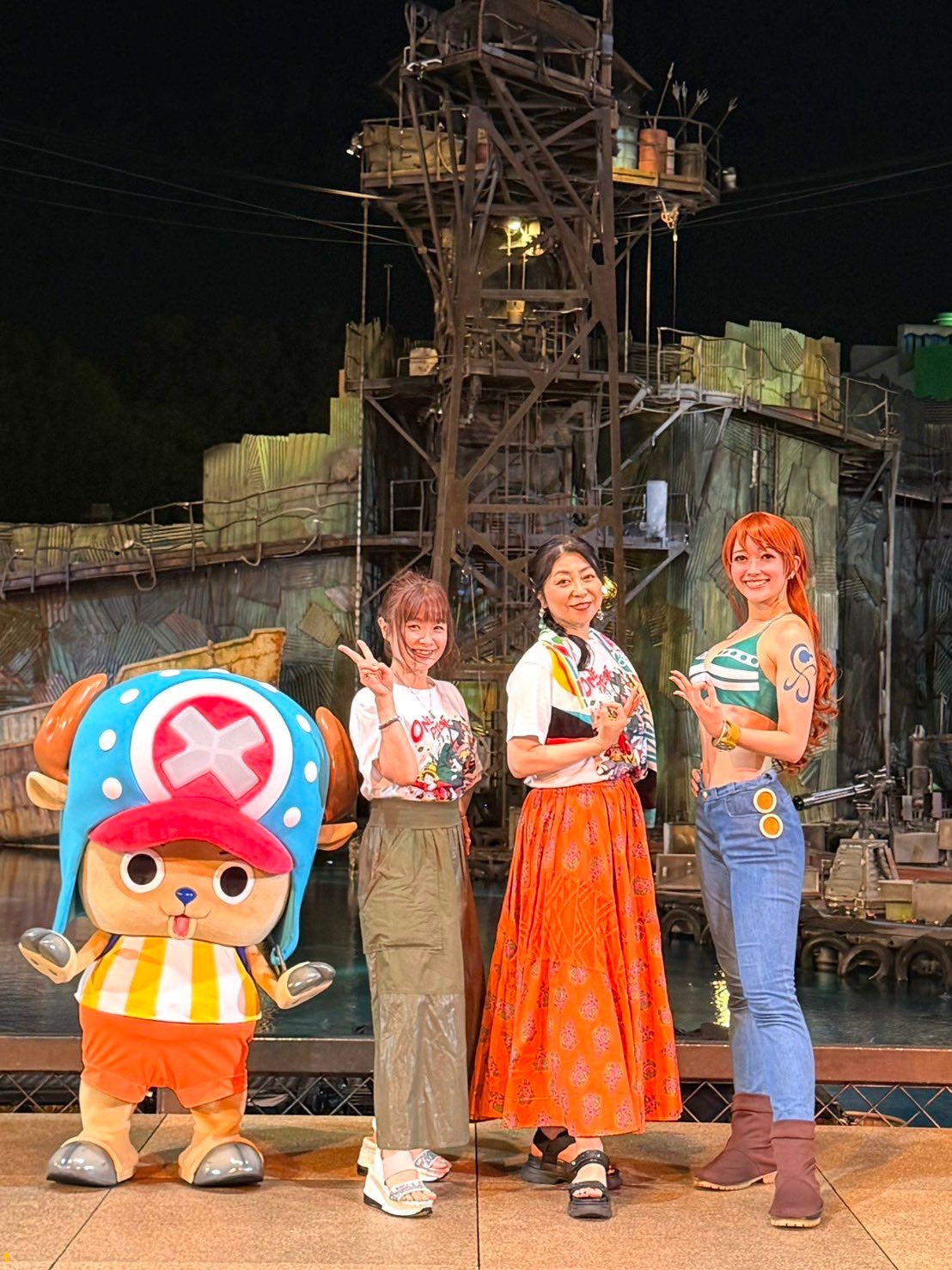 娜美、乔巴声优冈村明美、大谷育江参加USJ日本大阪环球影城「ONE PIECE 