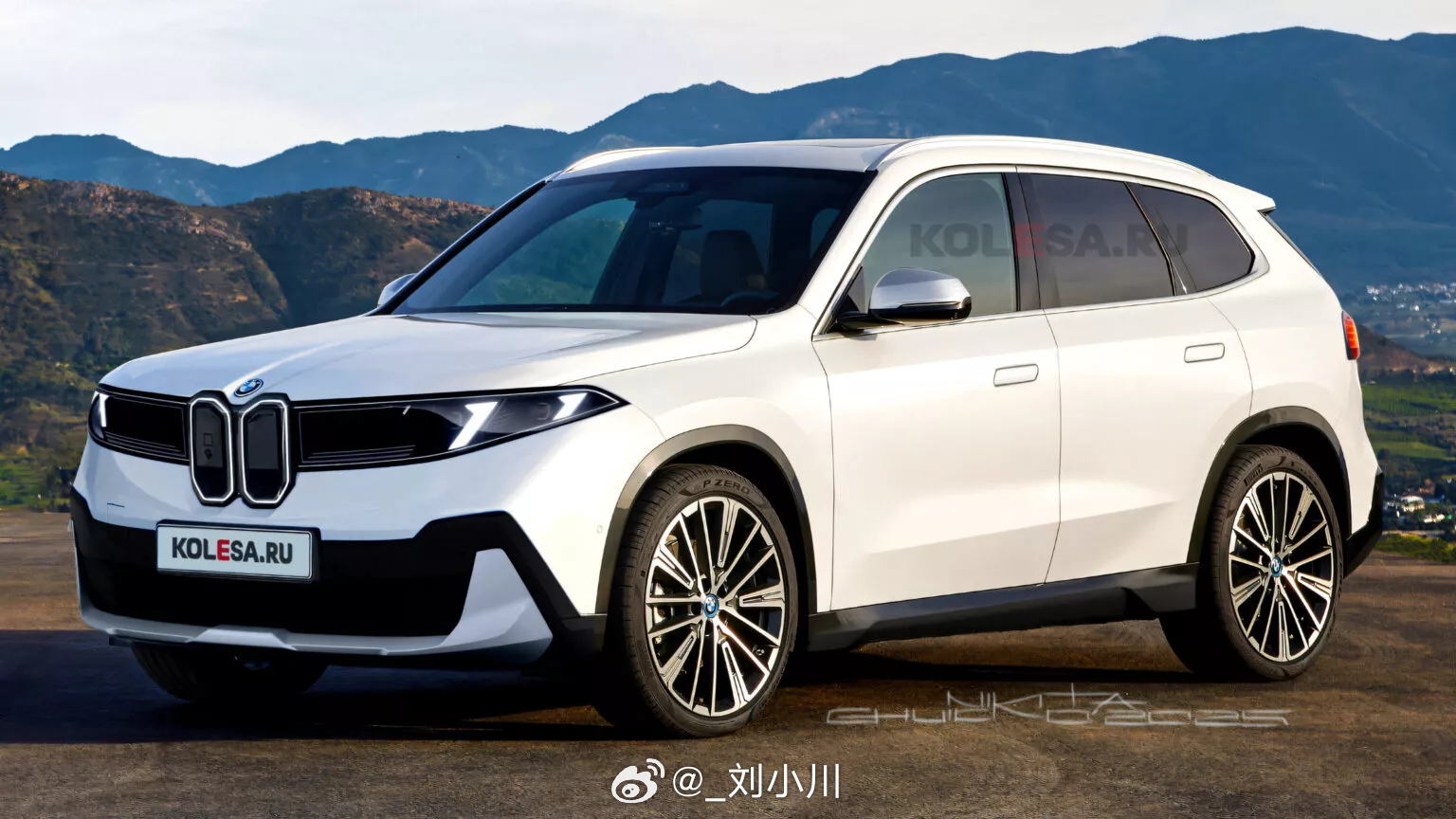 宝马[超话]全新一代宝马X1渲染图 【新车渲染】把全新一代iX3的设计语言给X1