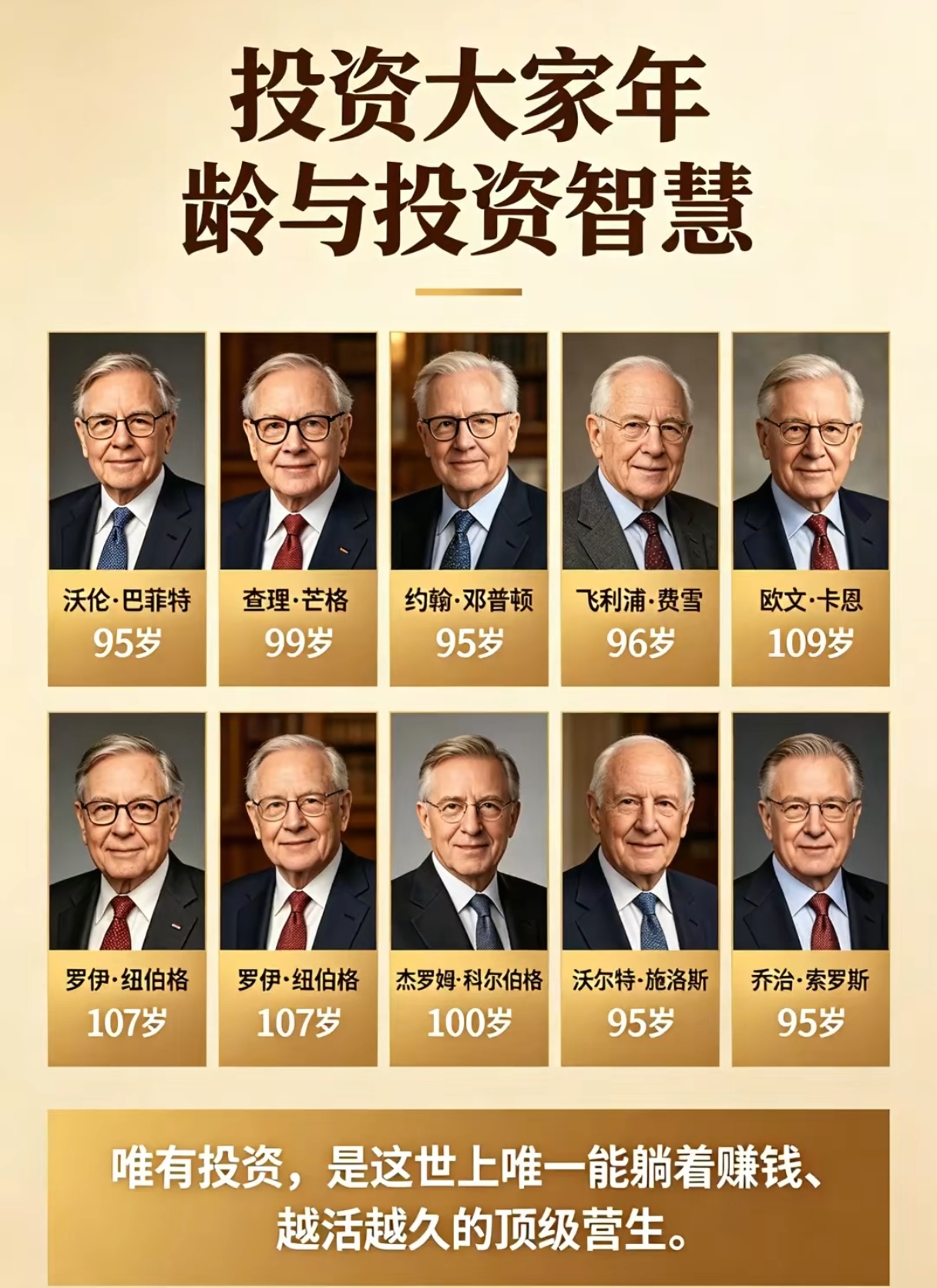 为什么这些搞投资的人都这么长寿？ 