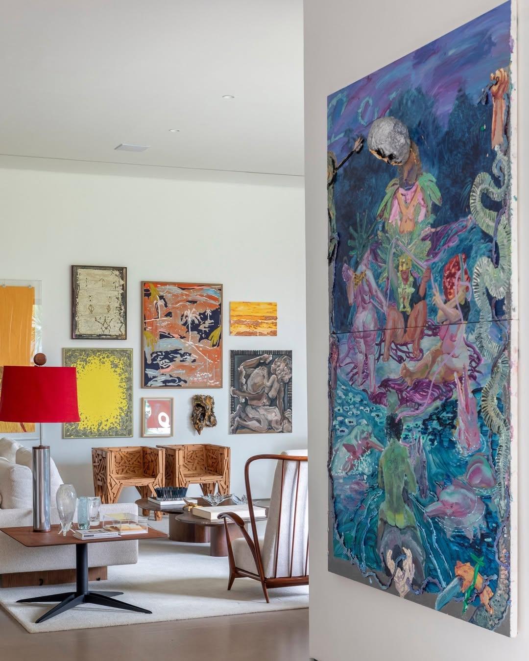 当代艺术品浸润，家成行走的美学展厅✨家里文艺的装修风,你喜欢吗? 家居