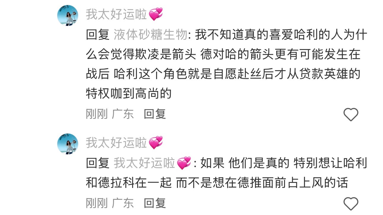 然而根本也没人在乎老哈 只是恨德和恨德姐 披着磕cp的皮叫喳喳 