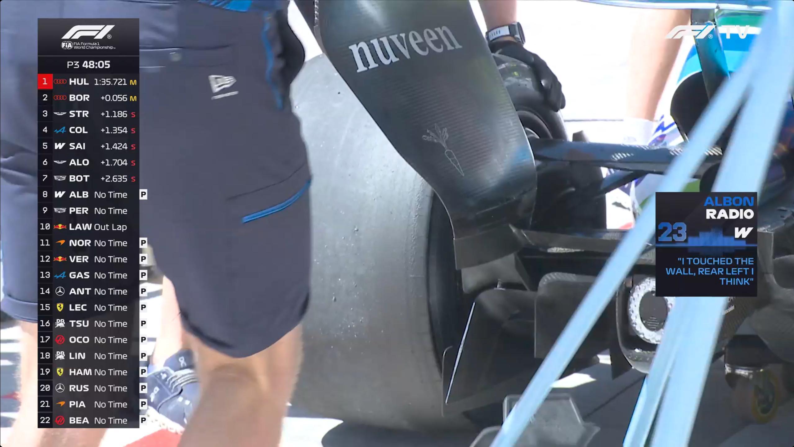 阿尔本的左后悬挂撞断了F1[超话]2026F1西班牙大奖赛 ​​​