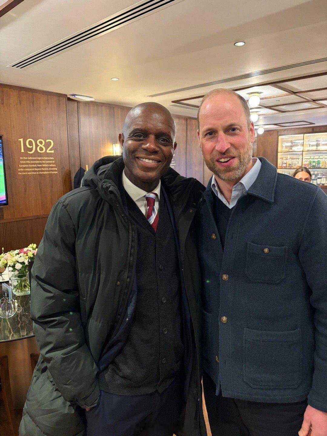 威廉王子  【补图】2026年1月29日，威廉王储在伯明翰维拉公园观看欧联杯联赛