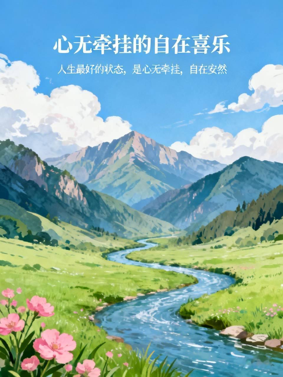 心无牵挂的自在喜乐
 
人生最好的状态，从来不是万事圆满，而是心无牵挂，自在安然