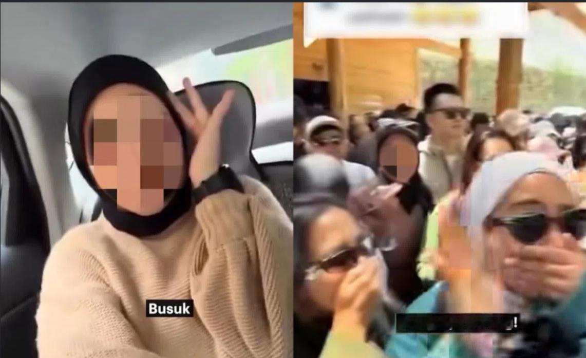 “一群马来西亚游客在中国旅游，当众捂着鼻子，用马来语大喊“好臭”、“都不洗澡”。