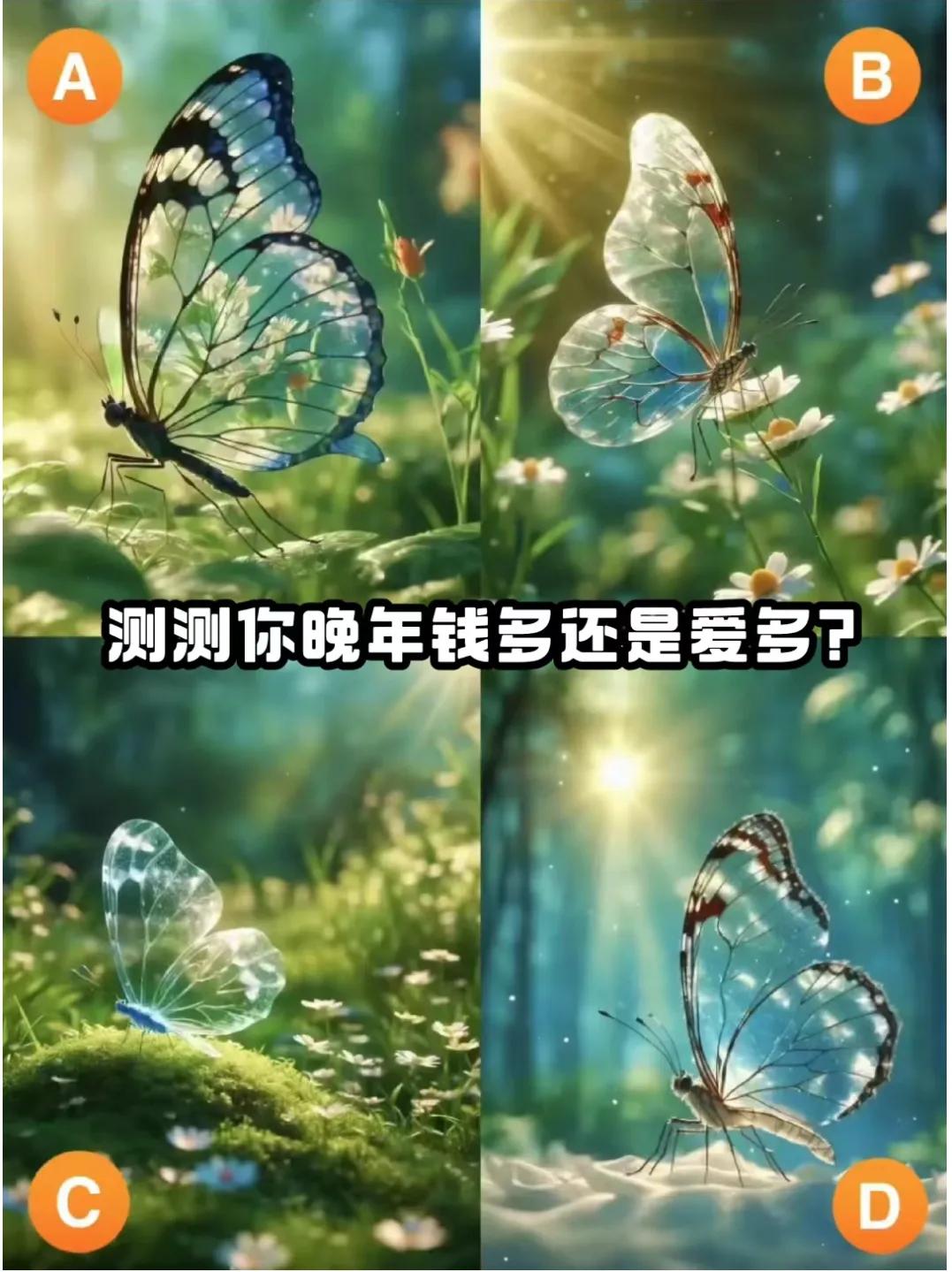 测一测你晚年是财富多还是爱比较多？
通过这个测试，揭示你晚年是财富满满还是情感充