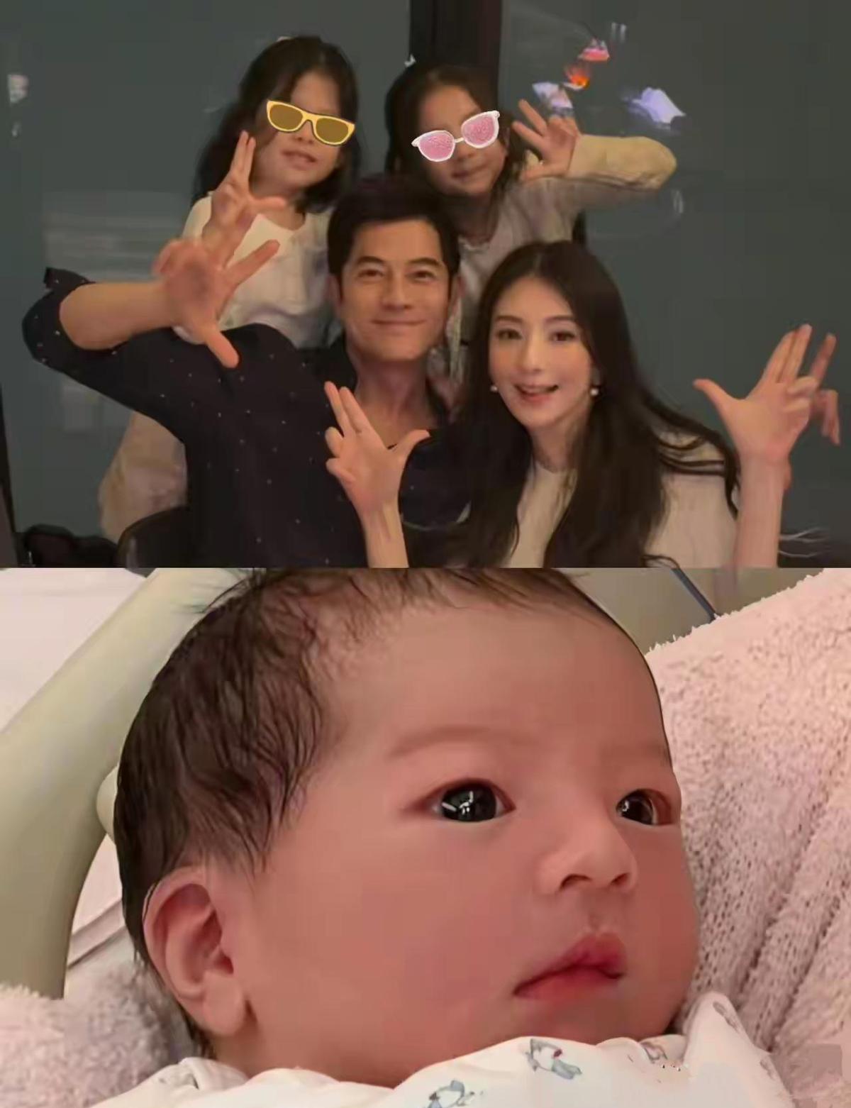 郭富城当爹当出新高度了，三个女儿，一个比一个甜。
方媛刚出医院，他就牵着老婆的手