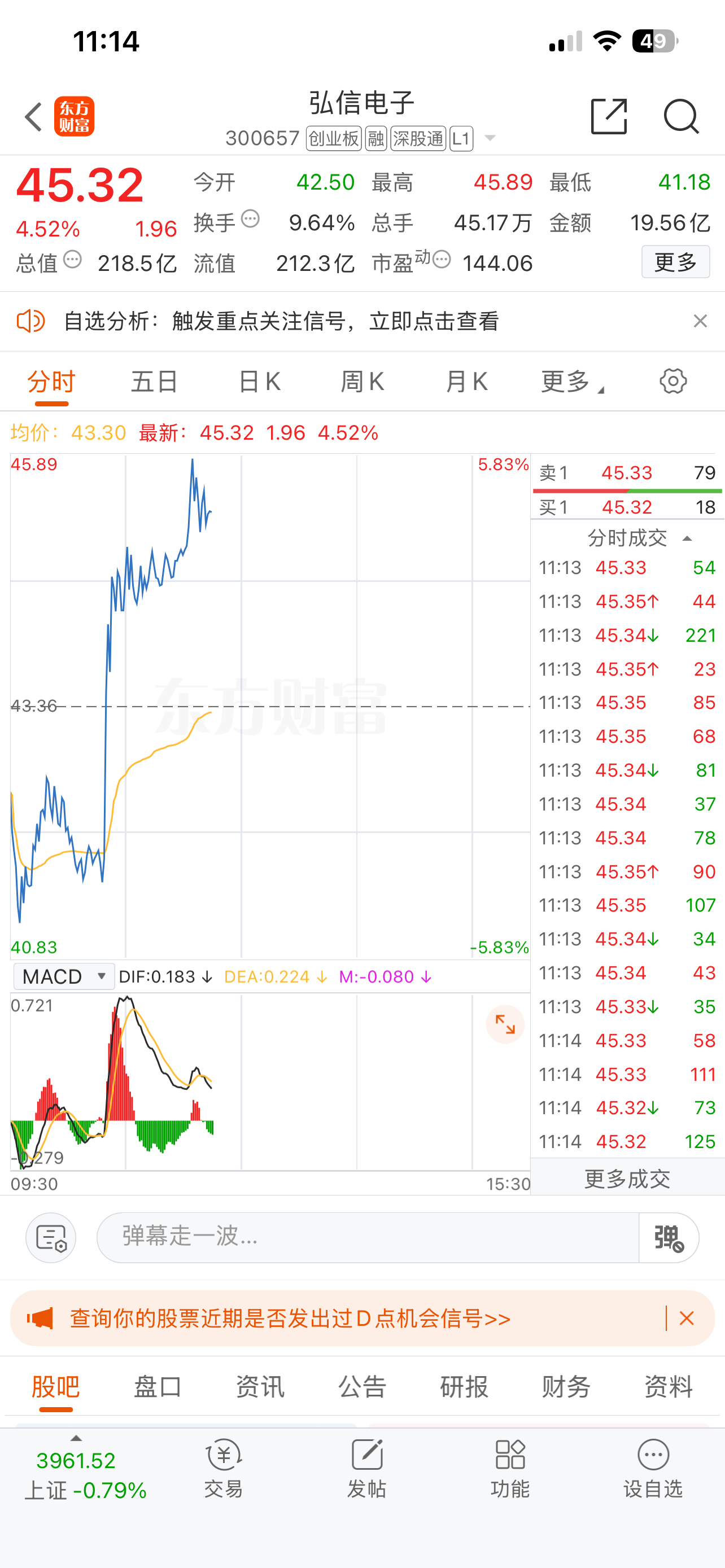 弘信电子300657📈在车上的，根据自己风格操作！ 