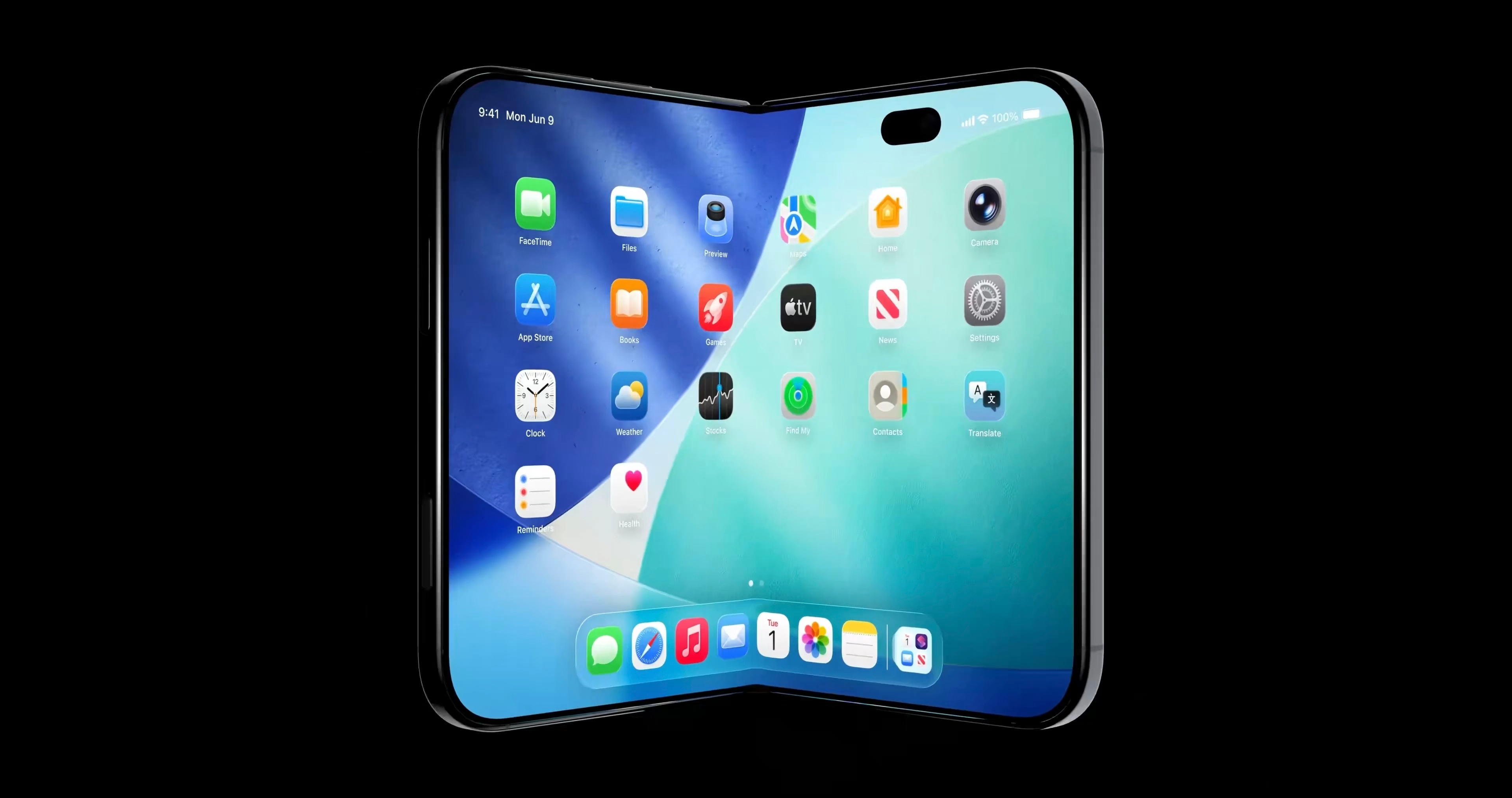 iPhoneFold再曝渲染图今年应该没什么比iPhone Fold更让人期待的