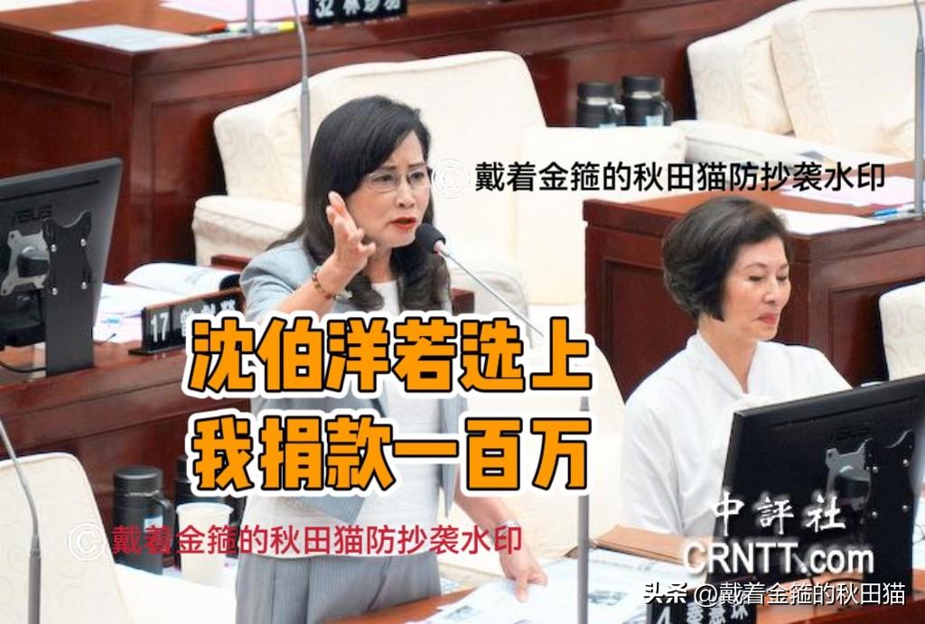 太瞧不起沈伯洋了！
秦慧珠：沈伯洋若选上台北市长，她捐100万！民进党自己都看不