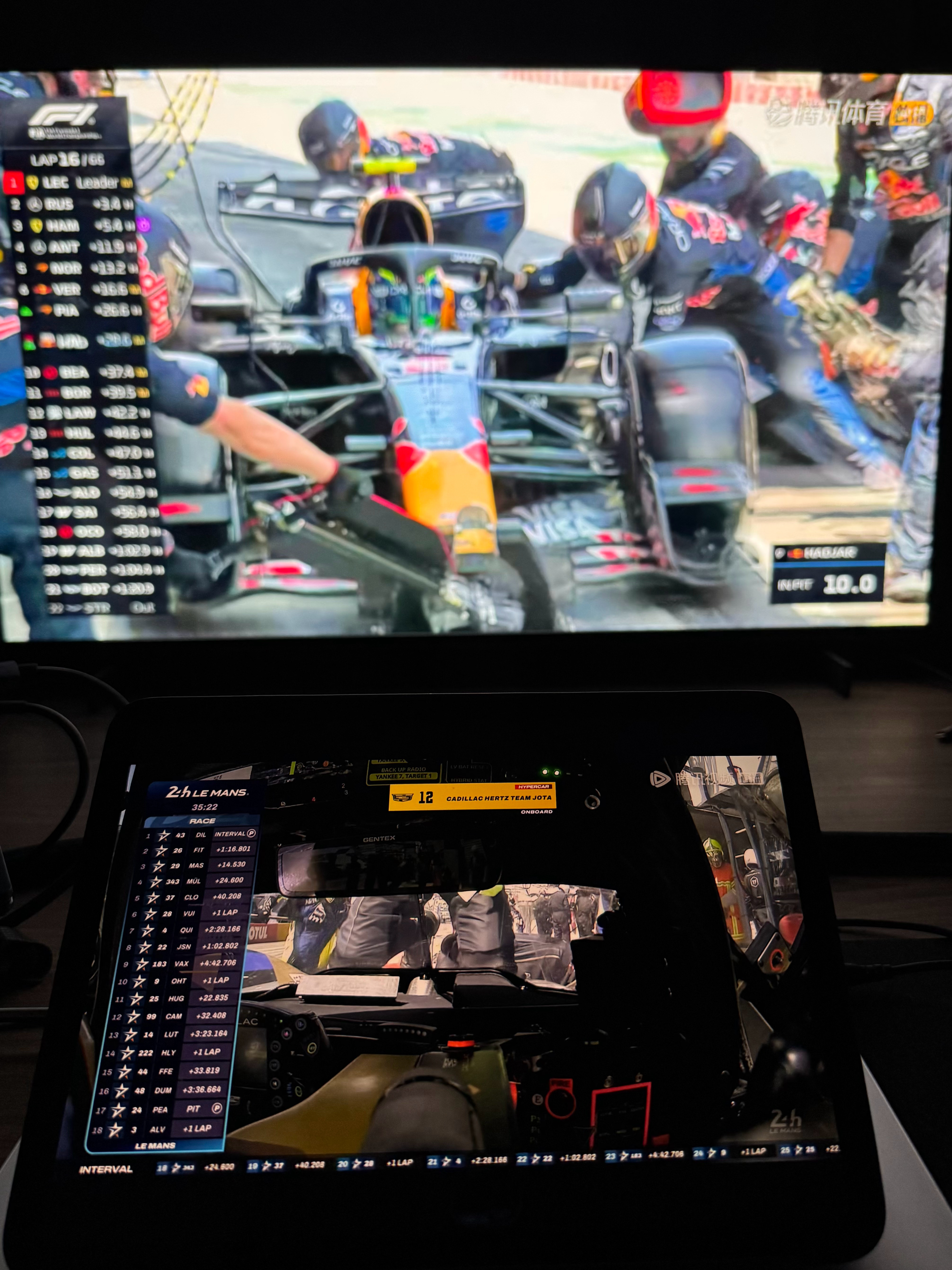 今儿晚上简直了…忙死我算了…F1勒芒24小时耐力赛 加油啊～～～ 