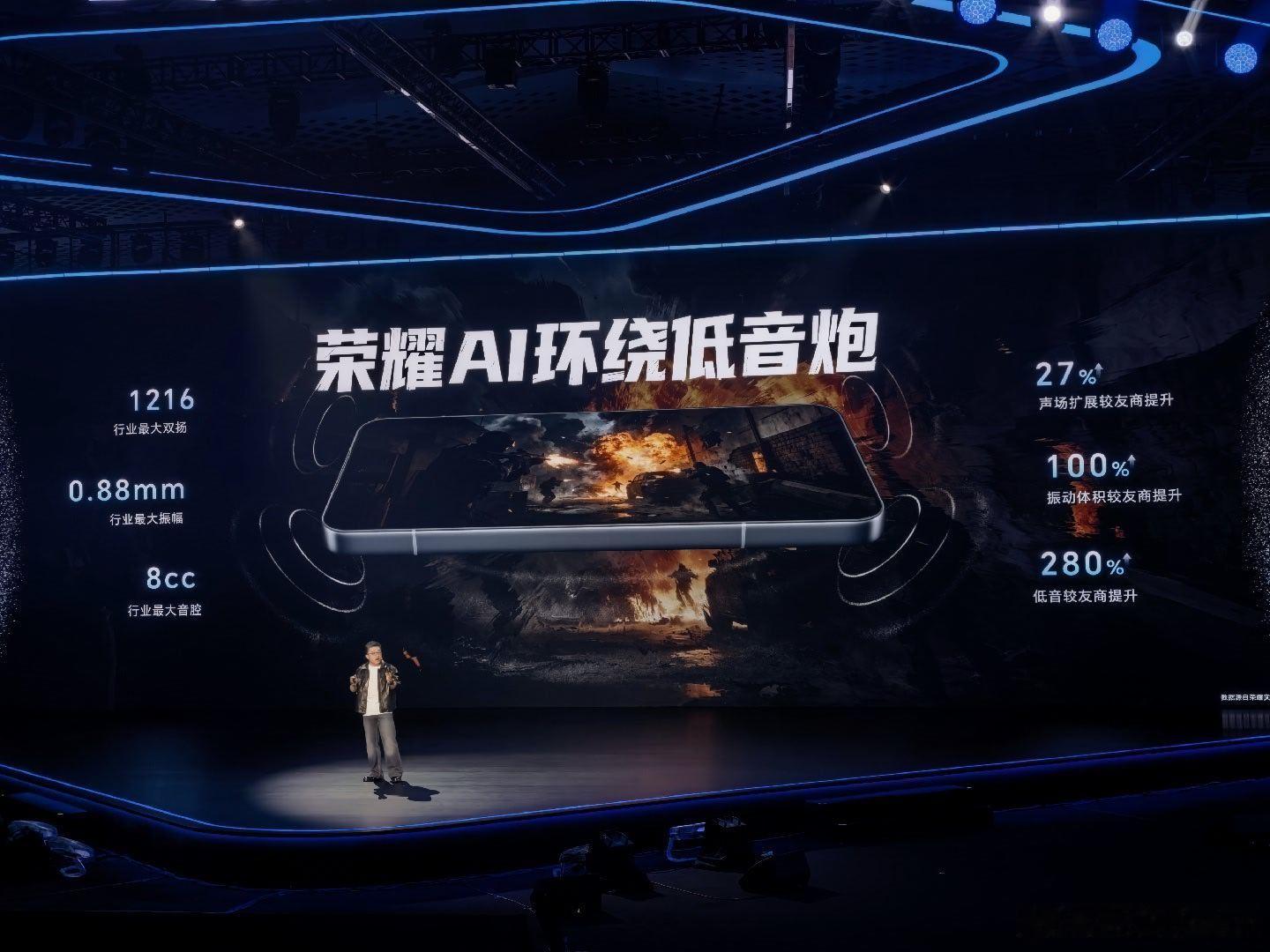 荣耀WIN支持了Magic系列同款的外放扬声器喇叭，同时针对游戏也带来了听声辨位