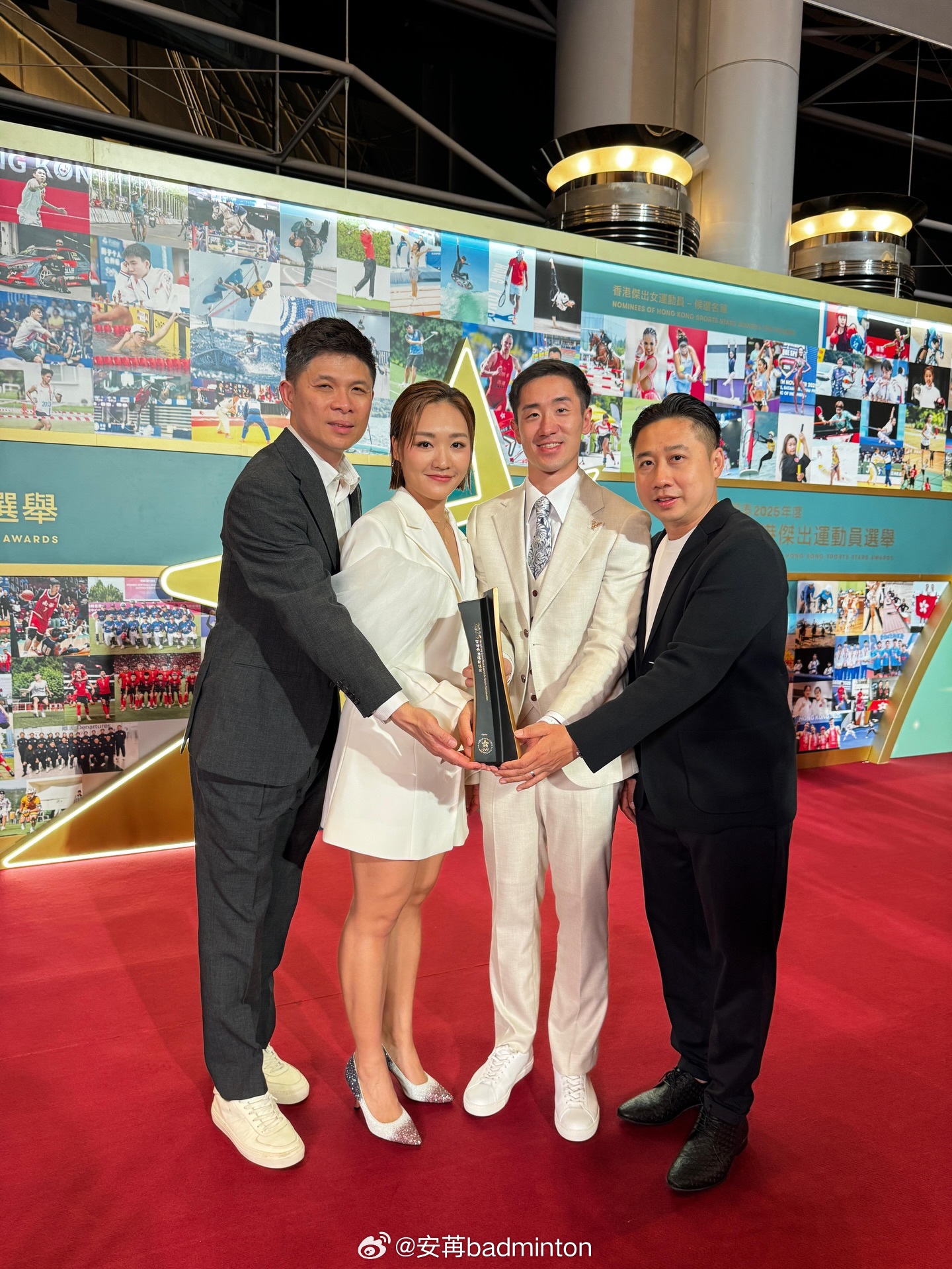 邓俊文／谢影雪 荣获「2025年度香港杰出运动员选举」香港最佳运动员组合🏆🎊