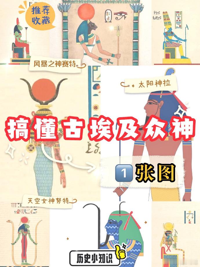 历史超话一张图搞懂古埃及众神 
