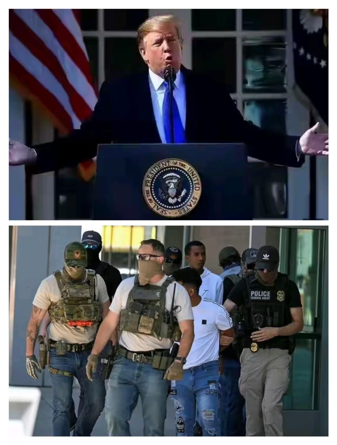 乐子真闹大了！懂王亲手打造的私人嫡系部队ICE，这回直接闹起了粮荒，堪称美式画饼