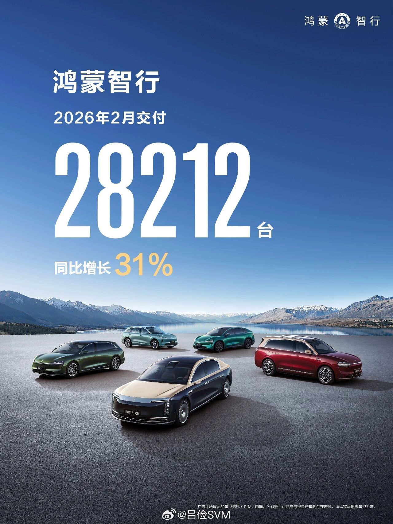 2月卖车不易…鸿蒙智行2月卖了28212。鸿蒙智行