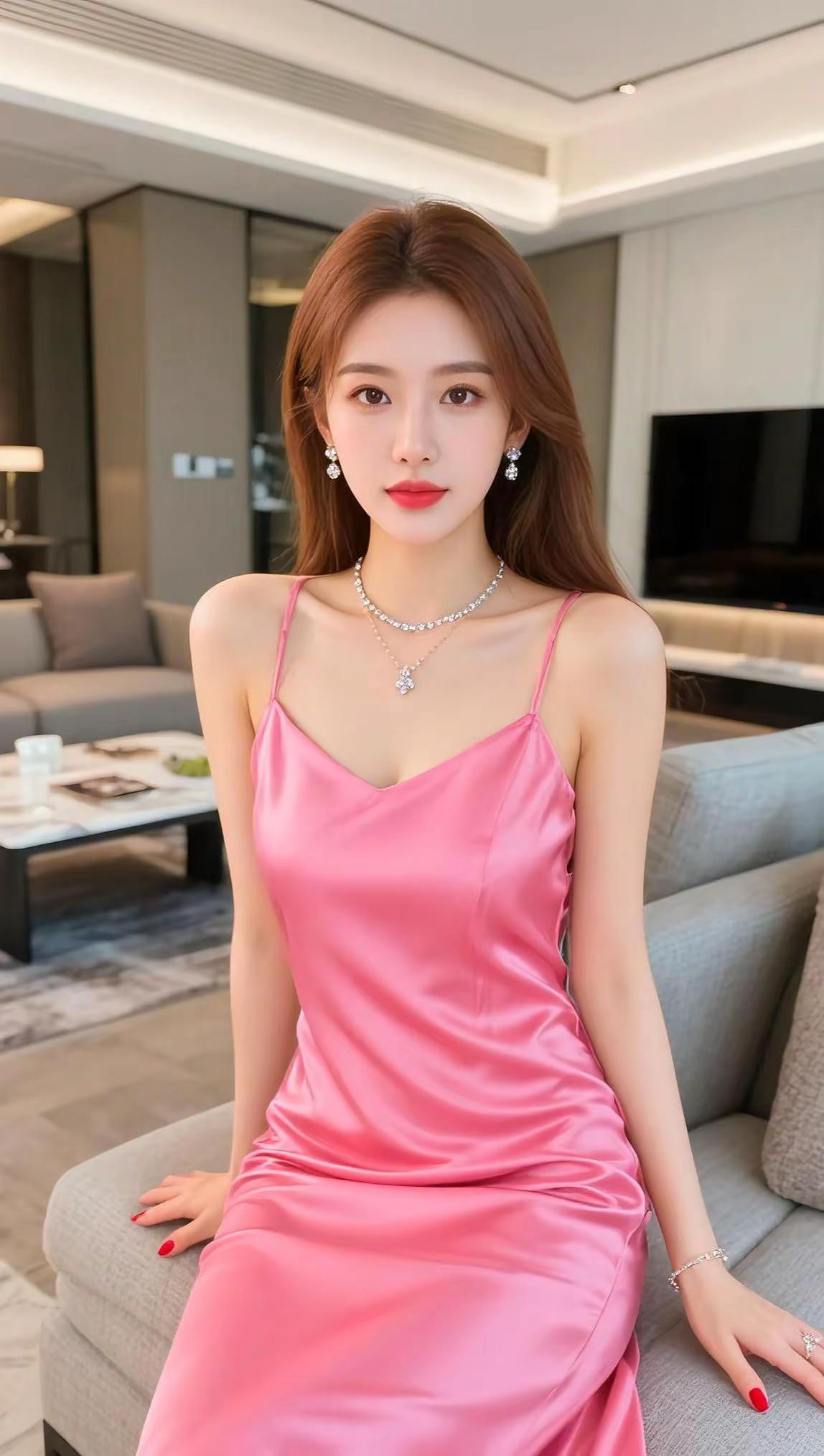 AI粉裙丽人写真 ai创作 漂亮女孩 今日分享