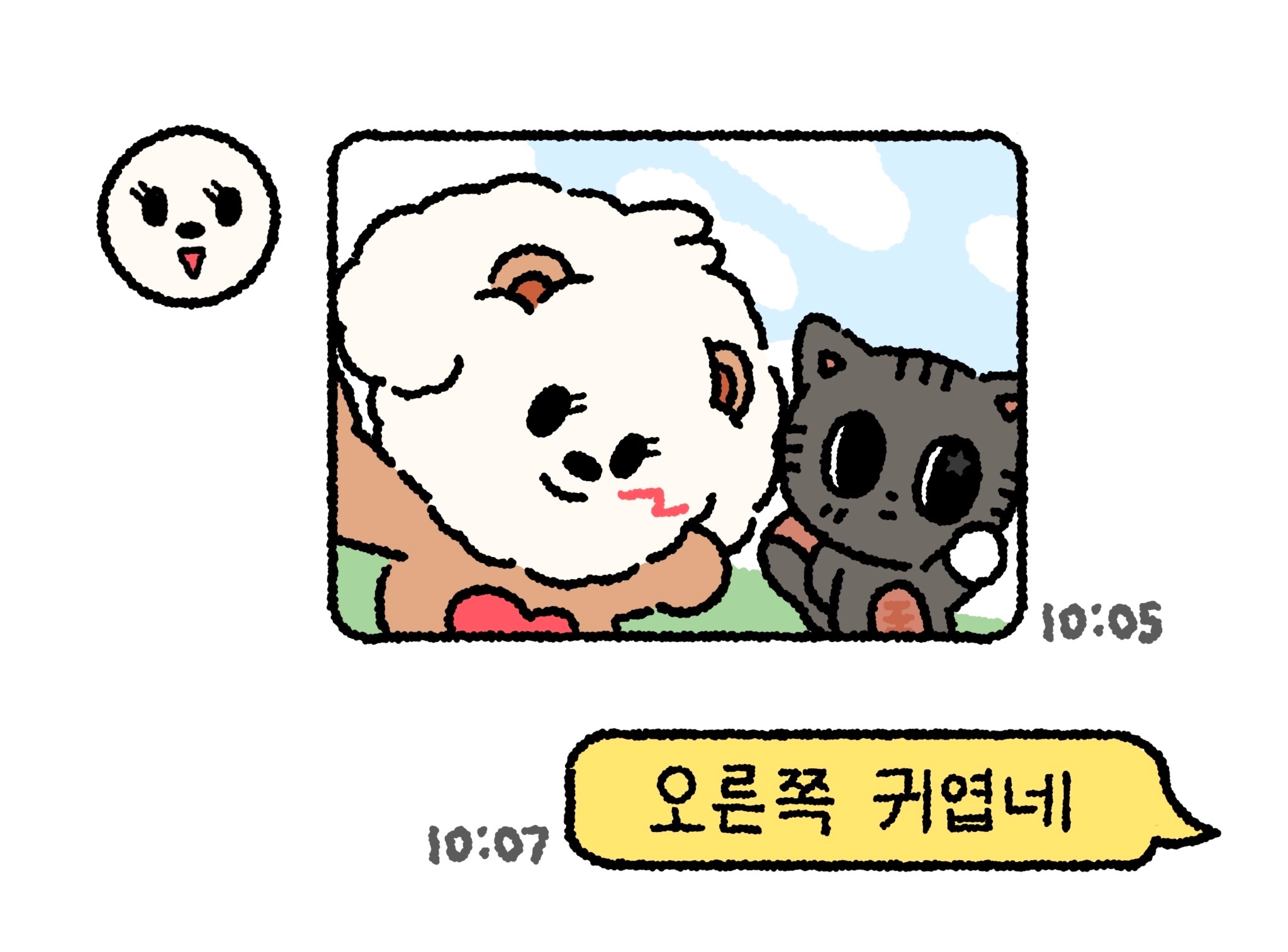 对 💬右边可爱呢 