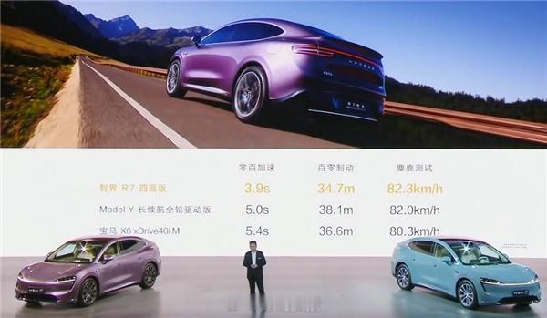 智界R7售价25.98万-33.98万。余承东称，每卖一辆智界R7，华为都会亏3
