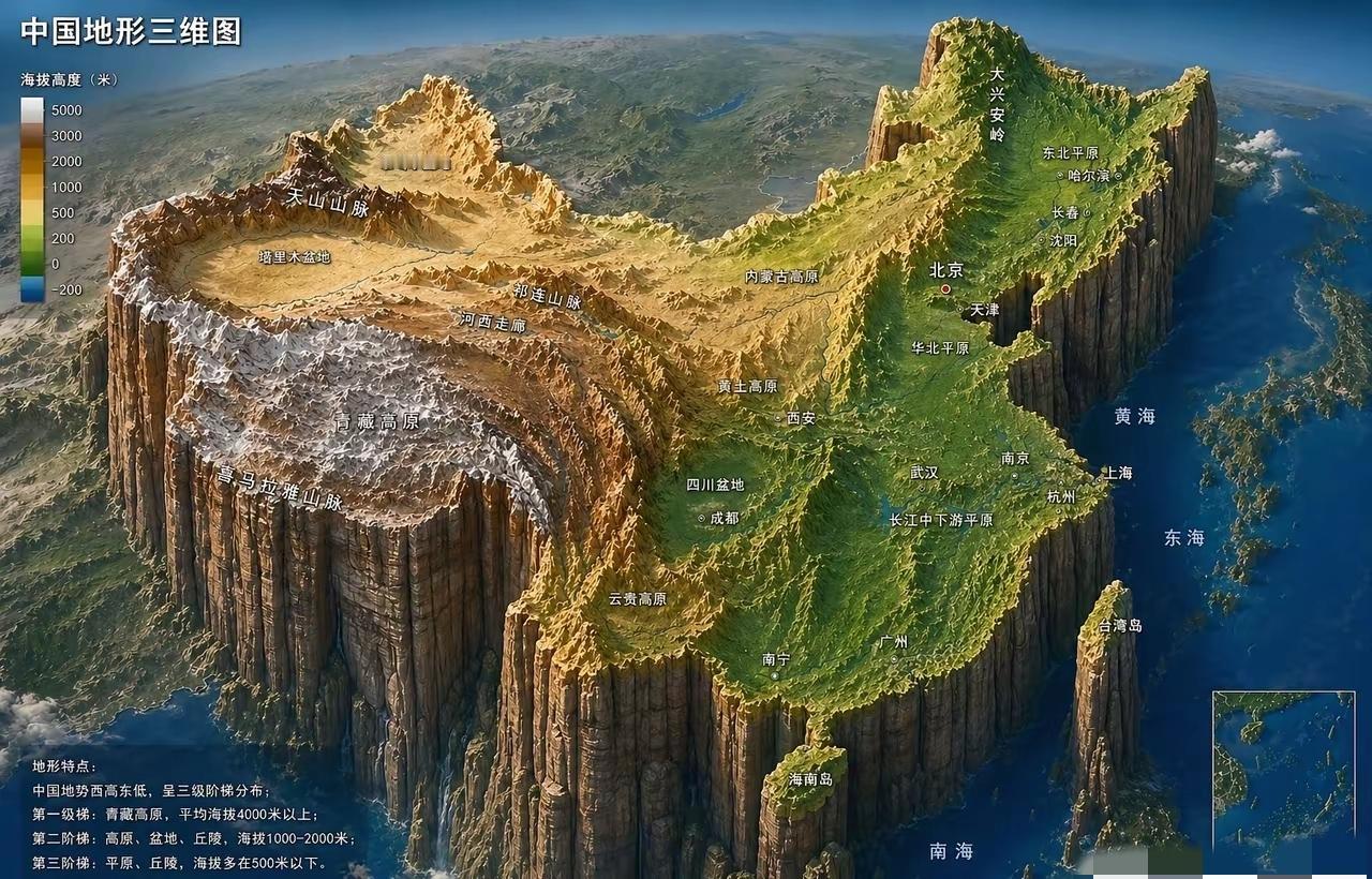 中国真是天赐的宝地，东边和南有大海阻挡，西边和北边有高原戈壁阻拦，敌人都不敢来进