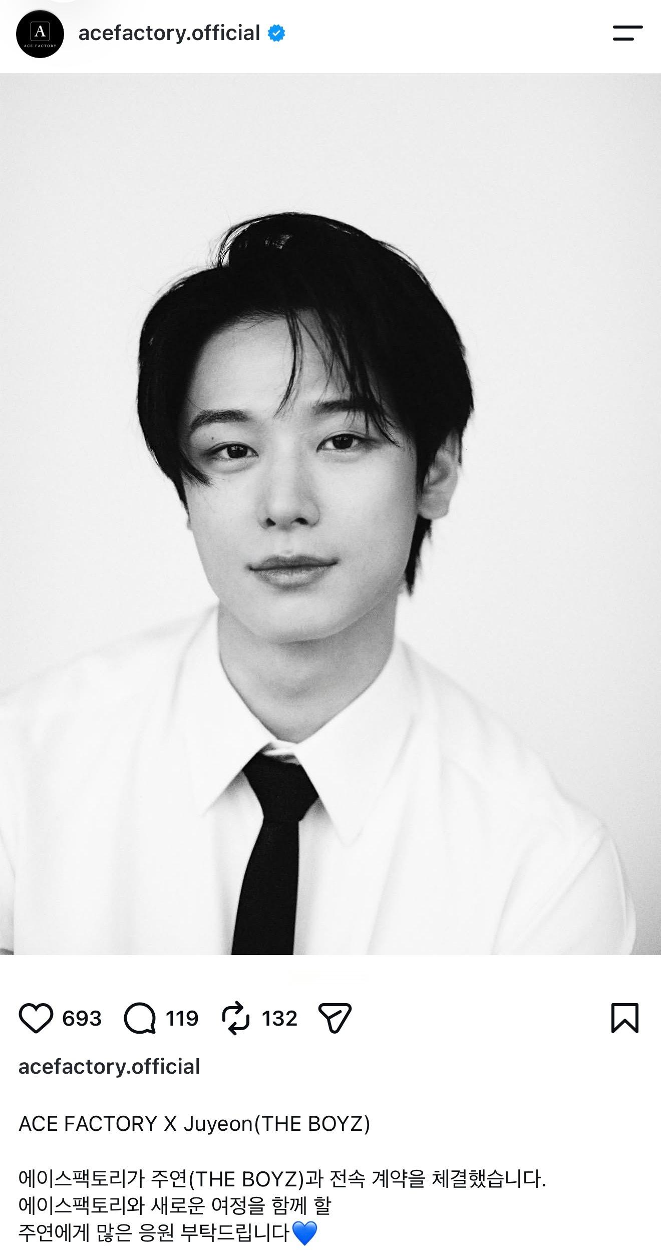 The Boyz哥几个要走演员路了！柱延👉签约ACE（李浚赫、李钟硕…）泳勋?