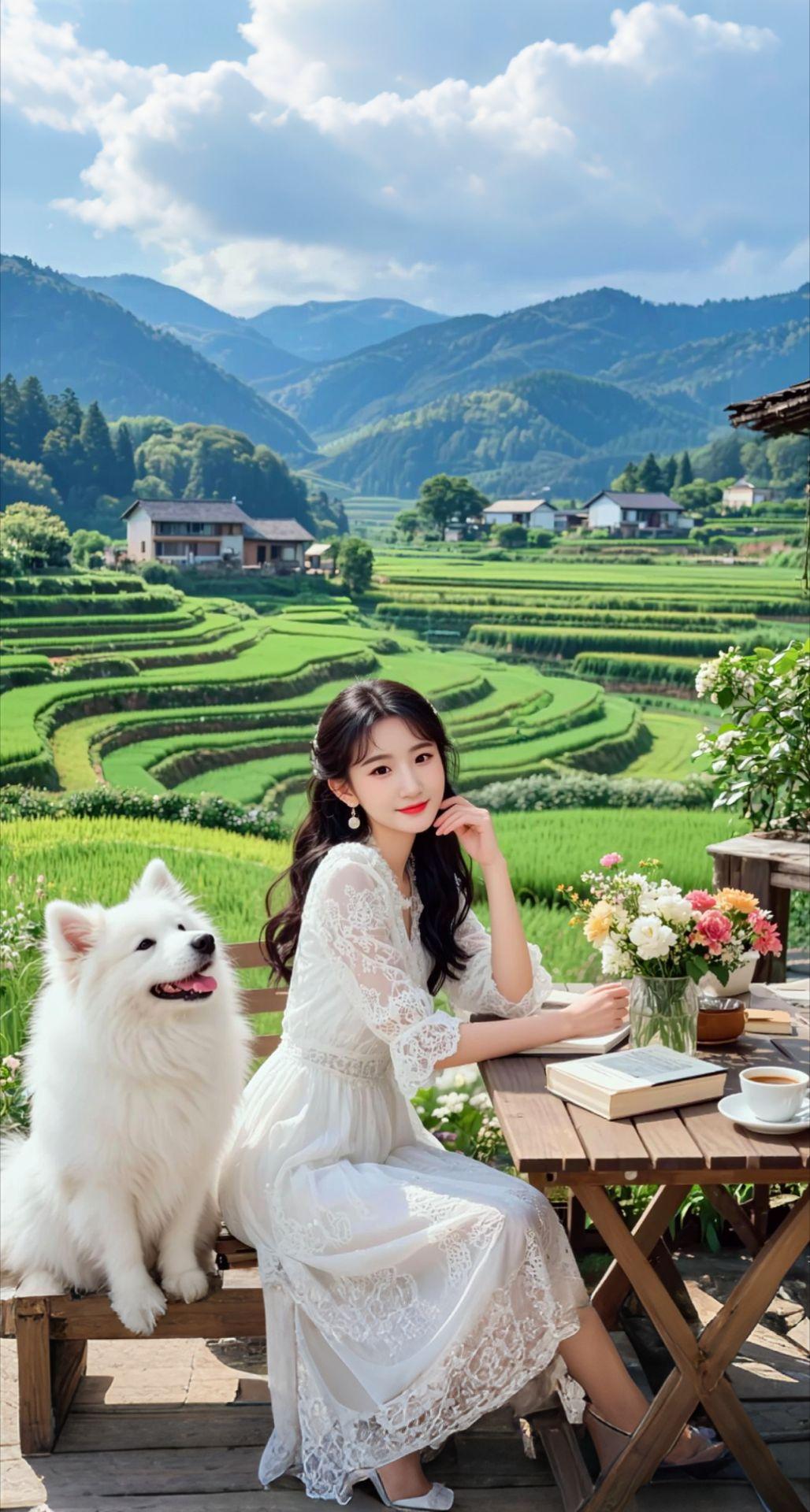 AI扩图 AI田园美照