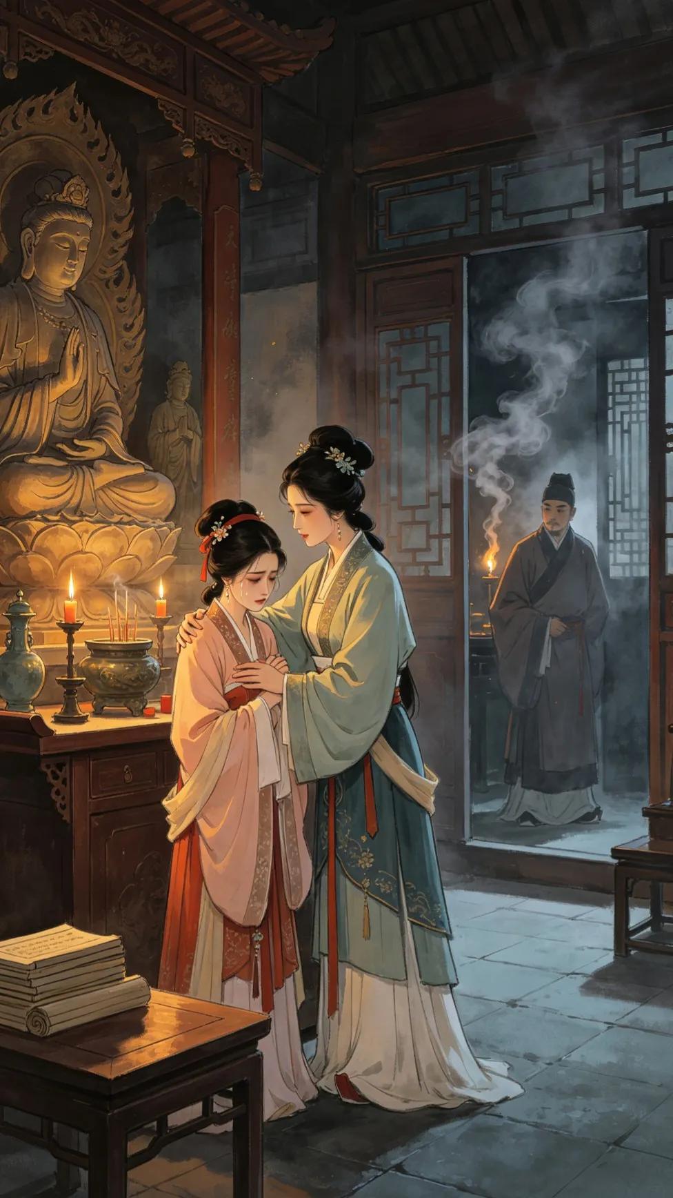 孟玉楼对于潘金莲与其奴仆通奸事件，是完全蒙在鼓里吗？看起来似乎是这样的。
但细想