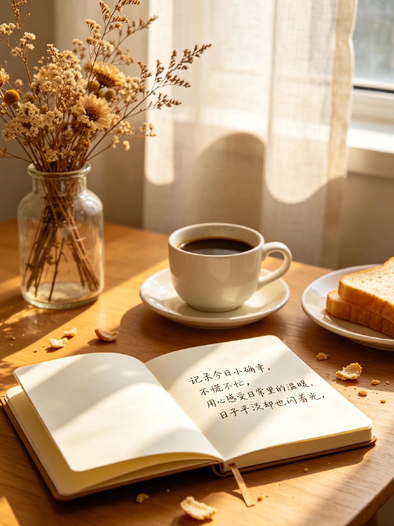 记录今日小确幸记录今日小确幸，不慌不忙，用心感受日常里的温暖，日子平淡却也闪着光