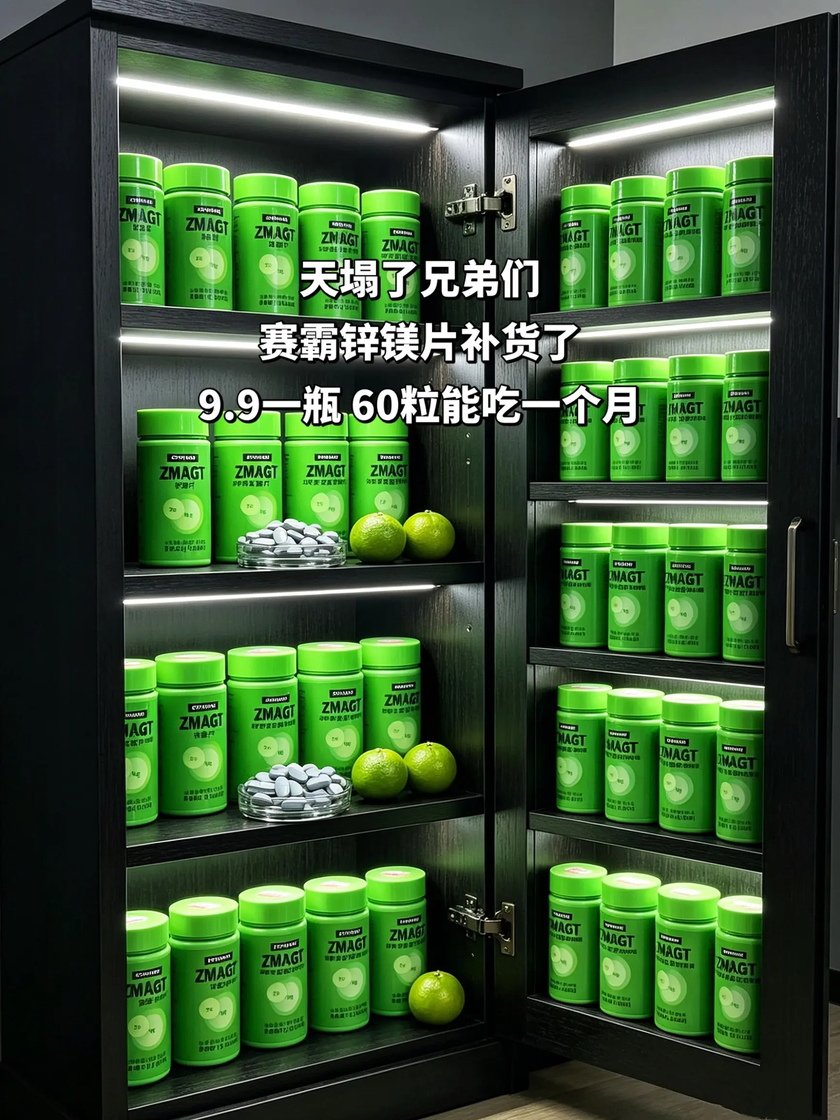 赛霸锌镁片补货了！9块9承包你一个月的量