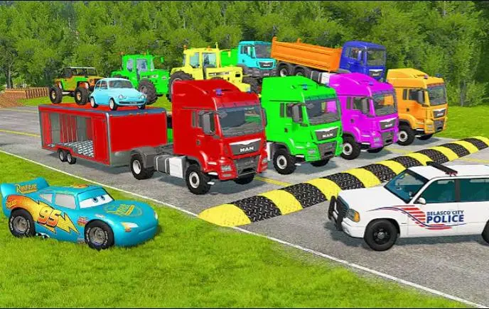 工程车 儿童视频 动画视频 车祸模拟器 儿童益智