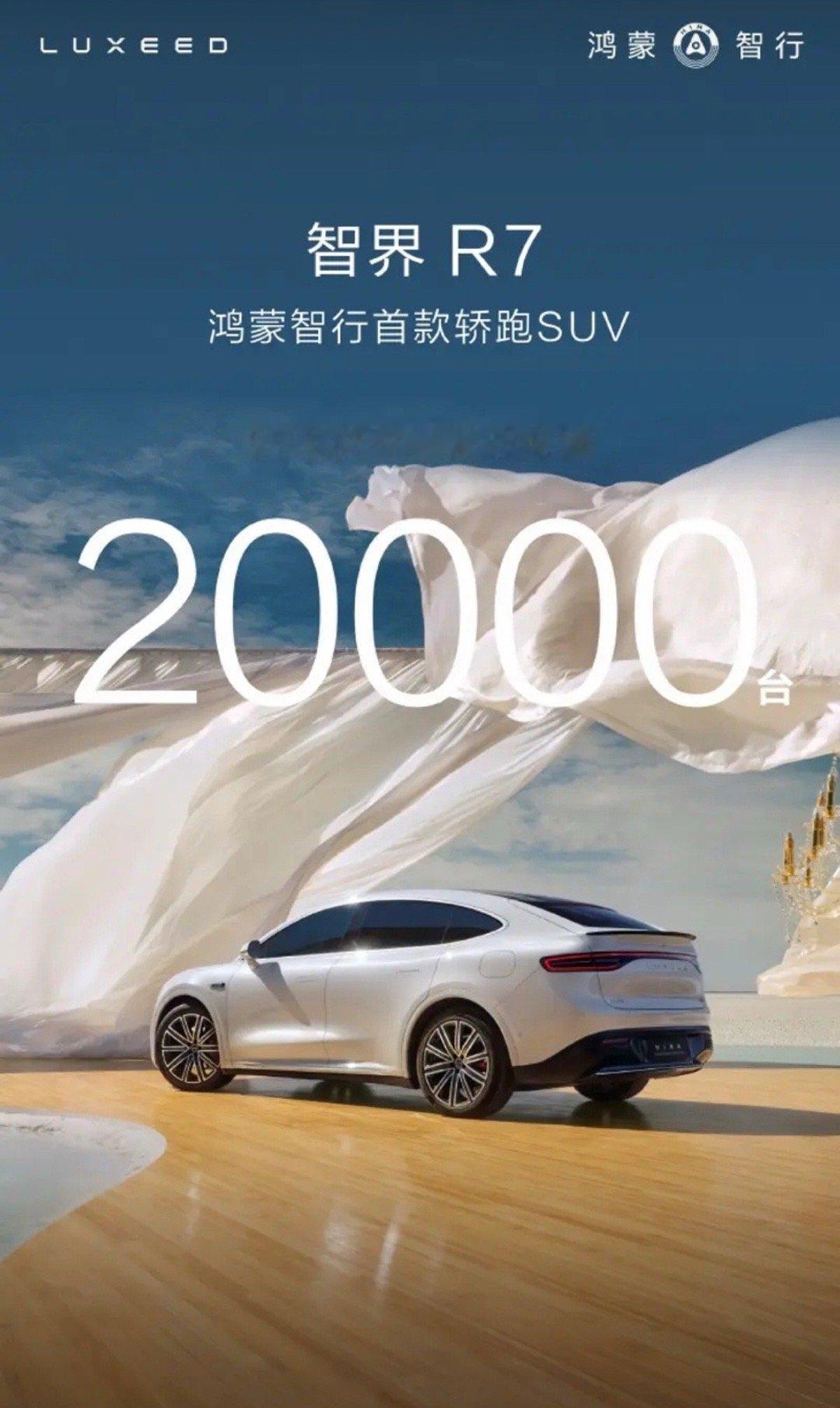 【智界R7 57天交付量累计突破2万台 售25.98万元起】12月14日，我们从