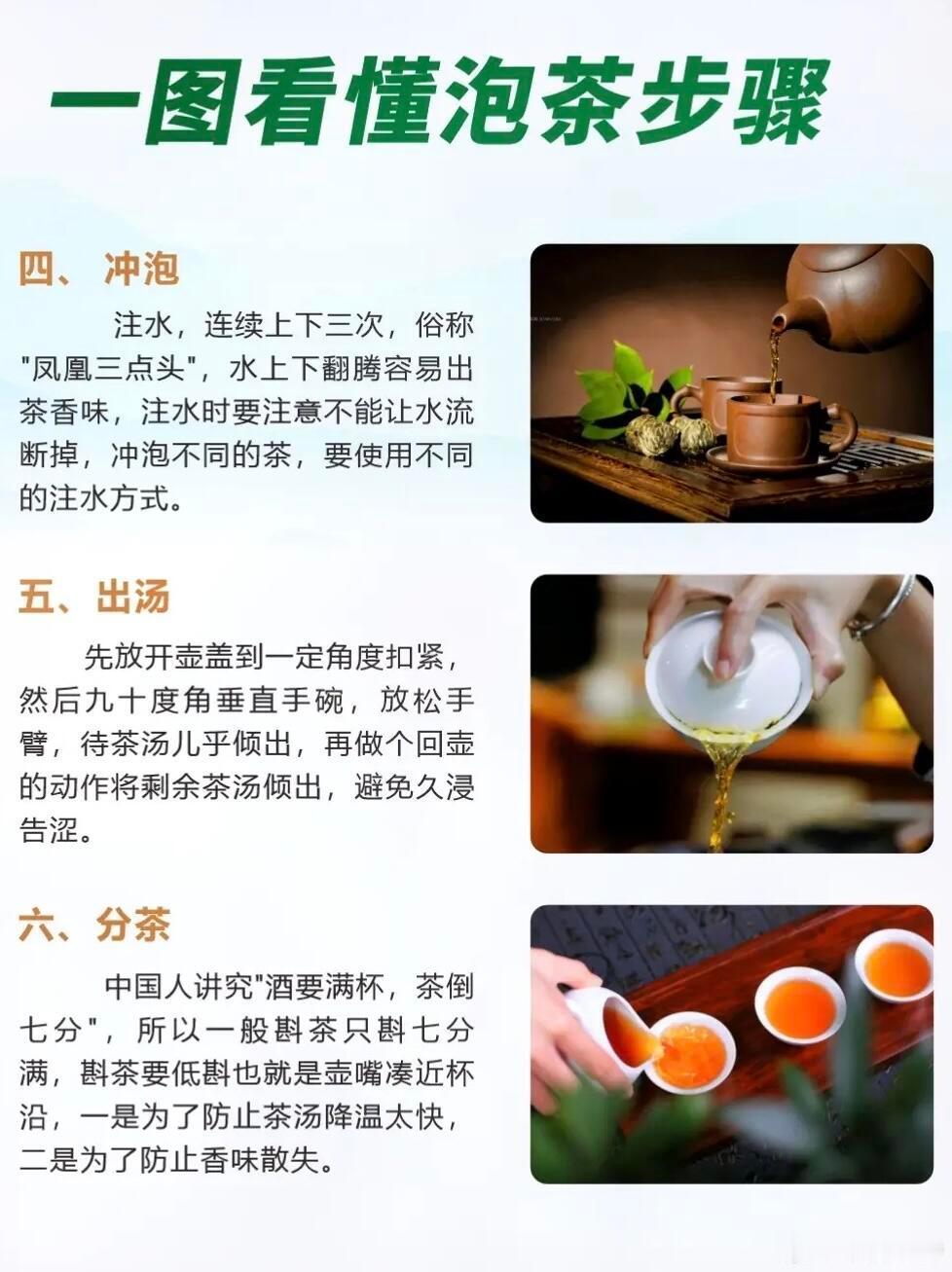 6步学会泡茶🍵🫖一、温杯先烧一壶开水，然后用沸水洗茶具，目的在于卫生和清洁，