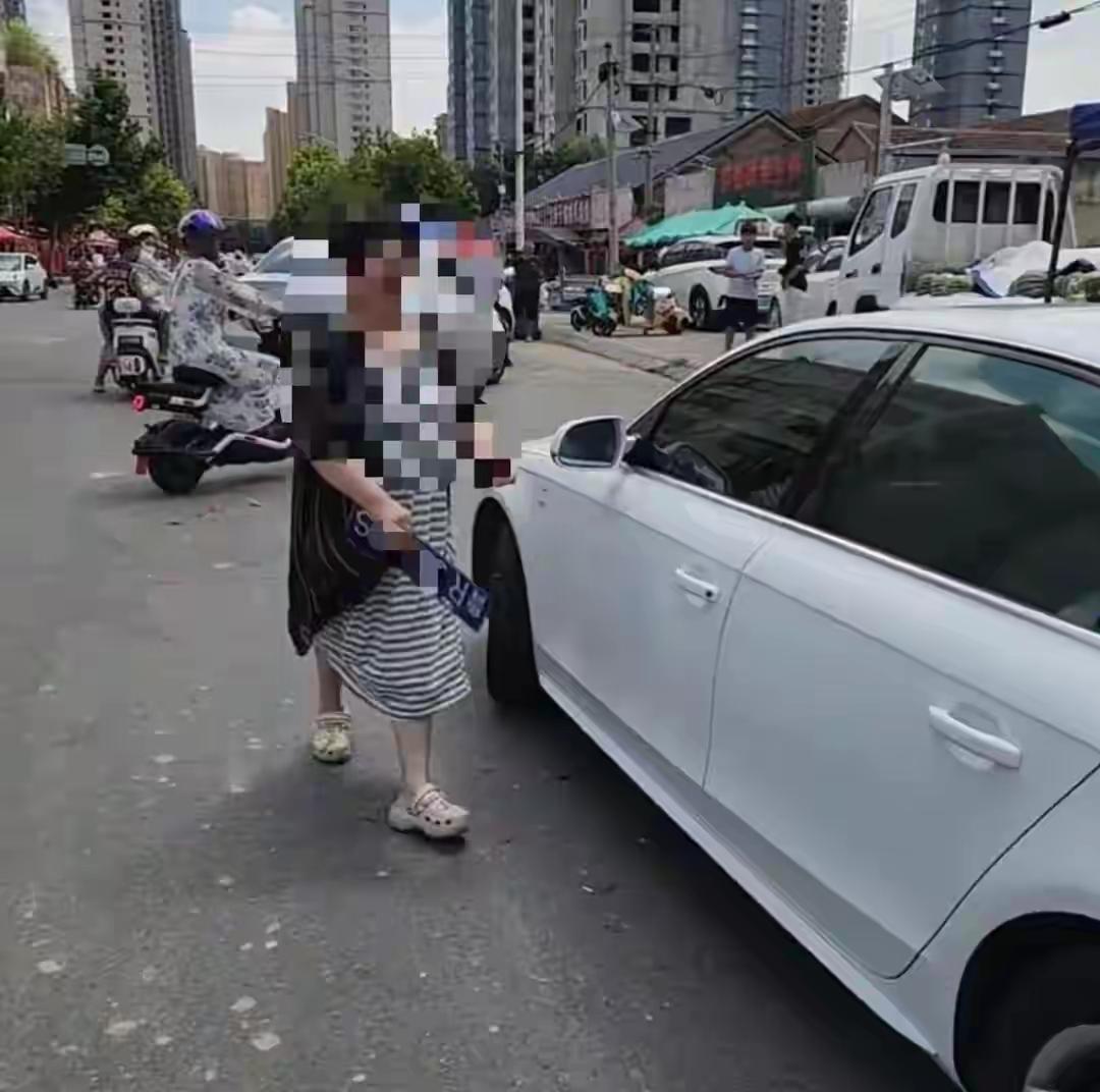 开着奥迪去砸瓜？这大姐是真性情，还是真法盲？

买瓜嫌不好吃，竟然回头就把摊位给