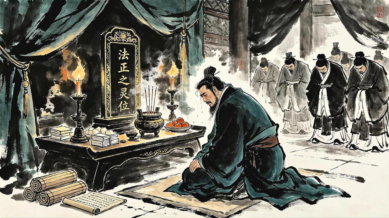 法正死的那年，才四十五岁。消息传到成都，刘备把自己关在屋里，哭了整整三天。朝堂上