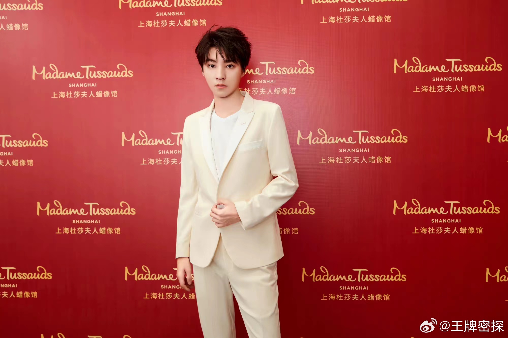 #王俊凯蜡像入驻杜莎夫人蜡像馆# 哦莫！王俊凯个人蜡像入驻杜莎夫人蜡像馆啦！恭喜