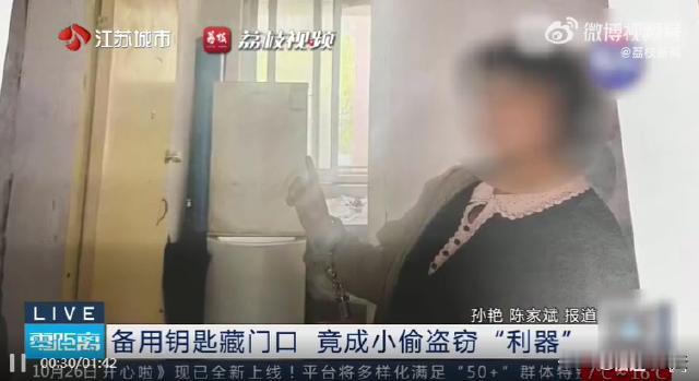 “偷我2100元，还求放过？”江苏，一位周阿姨出门总是忘记带钥匙，于是就想到把钥