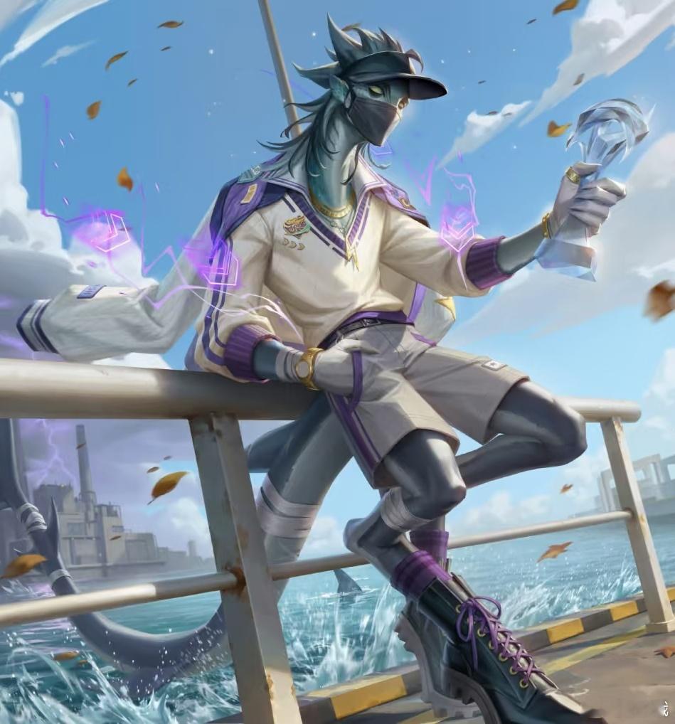 第五人格[超话]第五人格 刷到有人说孽蜥的新皮肤像这个穿鞋的鲨鱼[允悲][允悲]