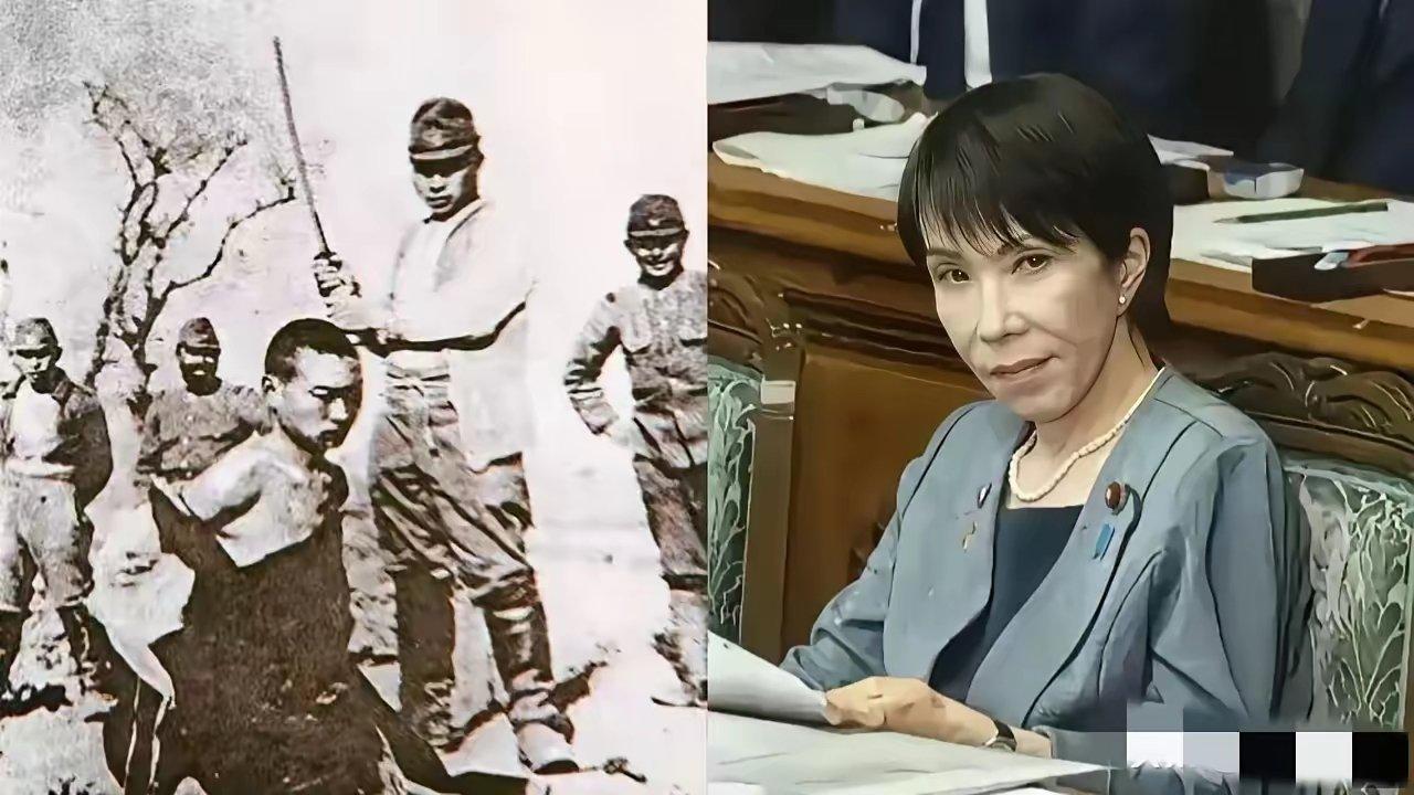 这名挥刀砍杀国人的日寇叫高市利彥，是日寇一名少佐，在上海、南京等地，双手沾满了国