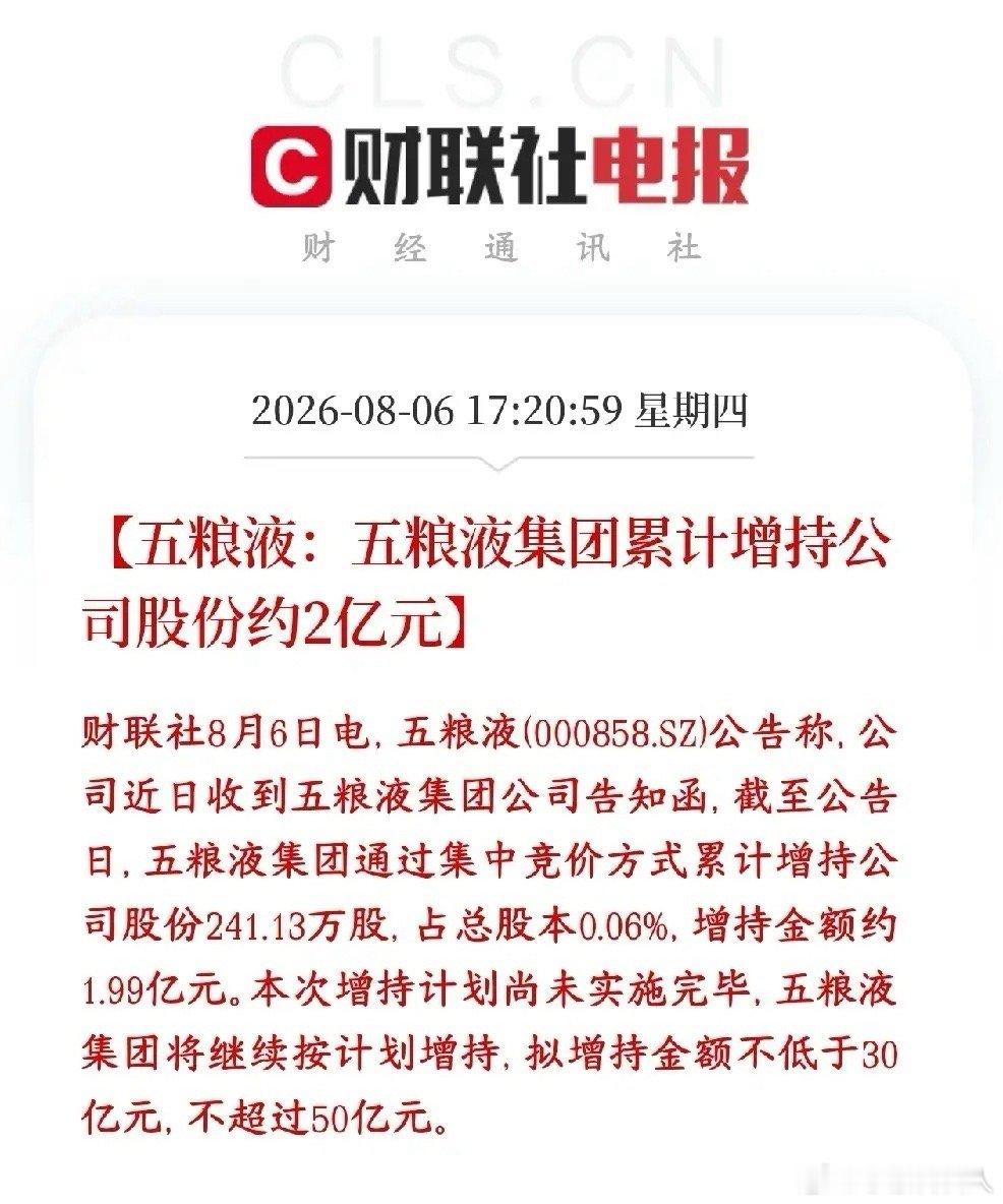 白酒龙头开始大幅回购股份了，明天白酒板块稳了五粮液大股东（五粮液集团）正在执行大