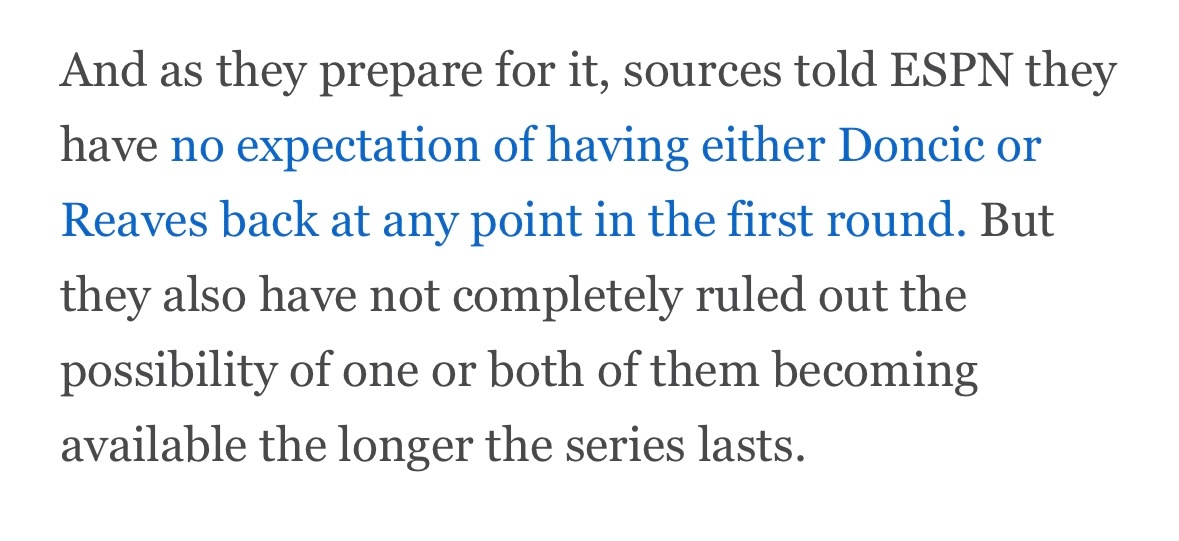 Dave McMenamin：据ESPN消息源透露，在备战首轮的过程中，湖人完全
