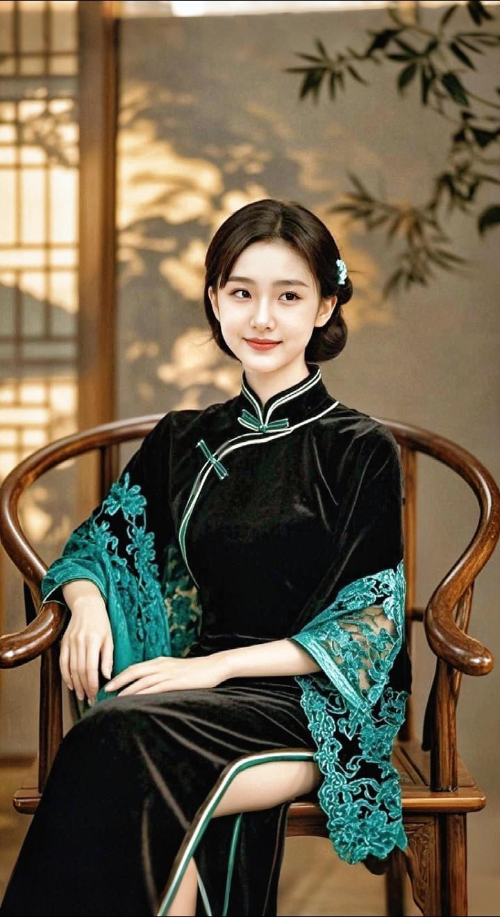 AI扩图 AI旗袍雅韵