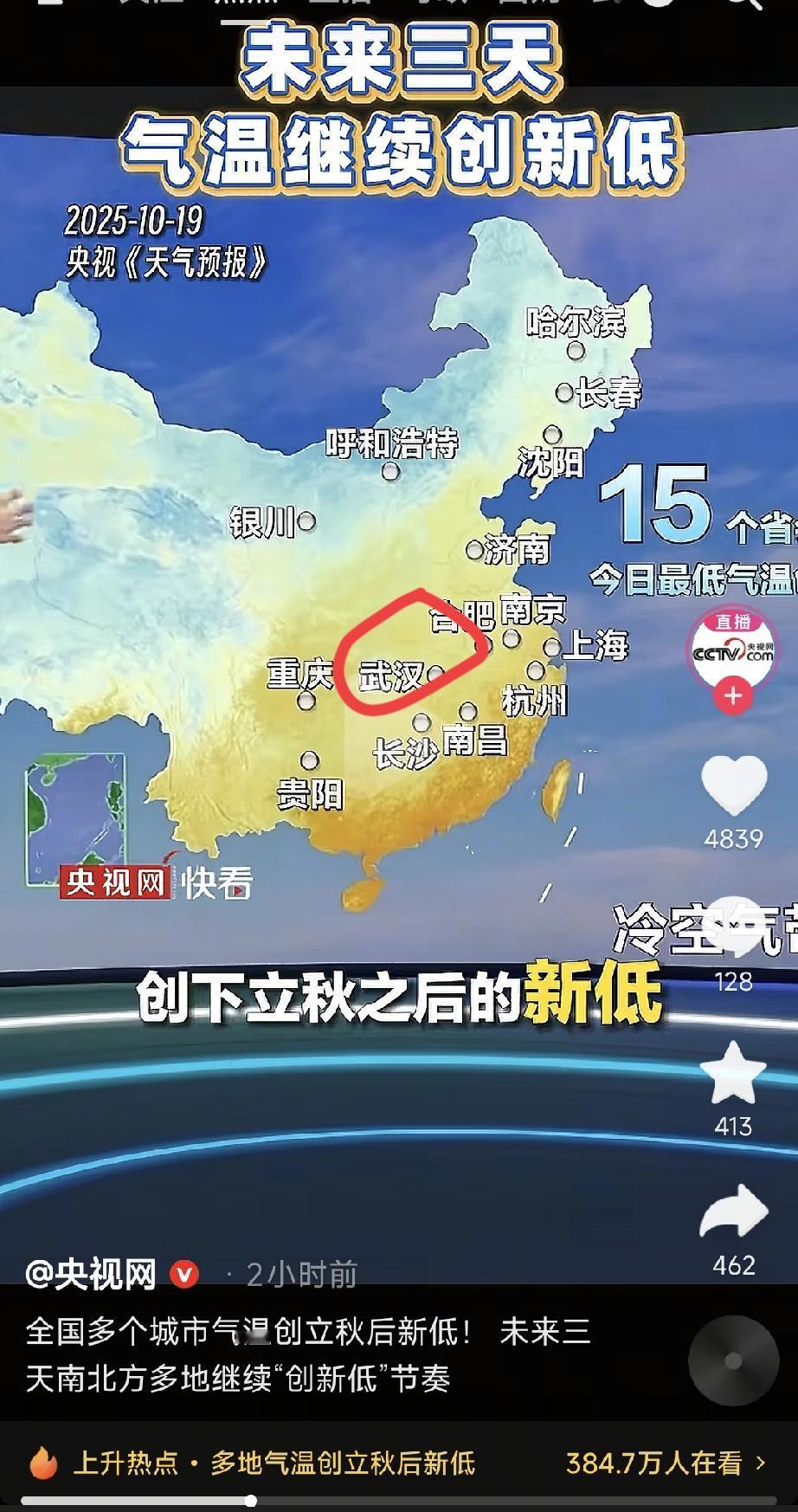 大家不觉得今年天气很异常嘛？？最高11度最低8度，这可是农历8月份啊！！！不该是