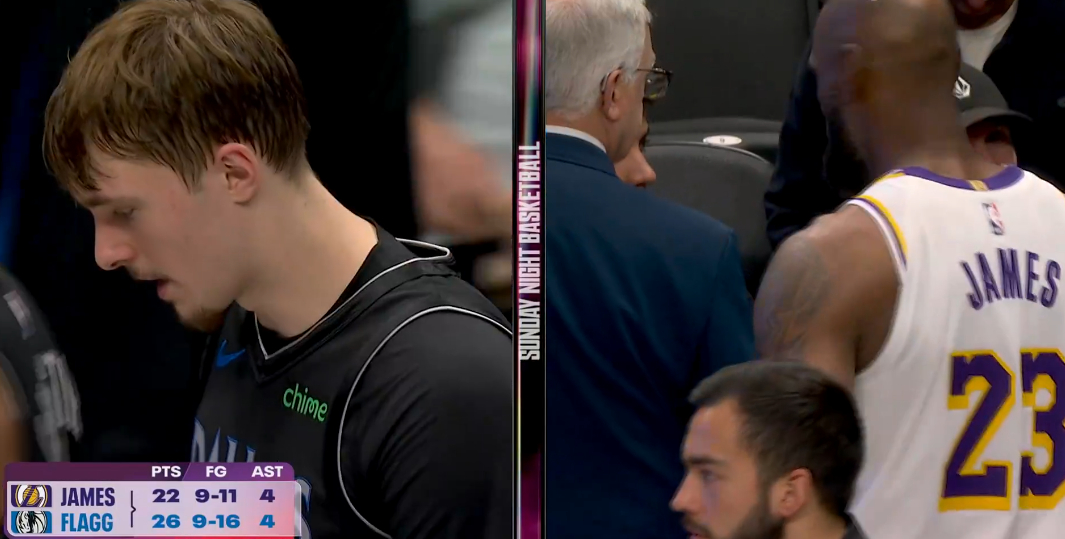 19岁的状元弗拉格半场26分5篮板4助攻41岁的状元詹姆斯半场22分4助攻 当然