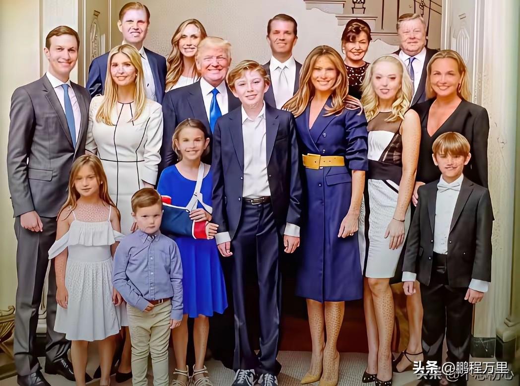 美国近几十年的历届在世总统中，特郎普家真的是人丁兴旺，三个儿子，两个女儿，而且还