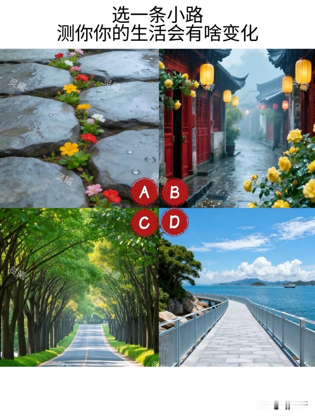 我认为不值得选一条小路
测你你的生活会有啥变化