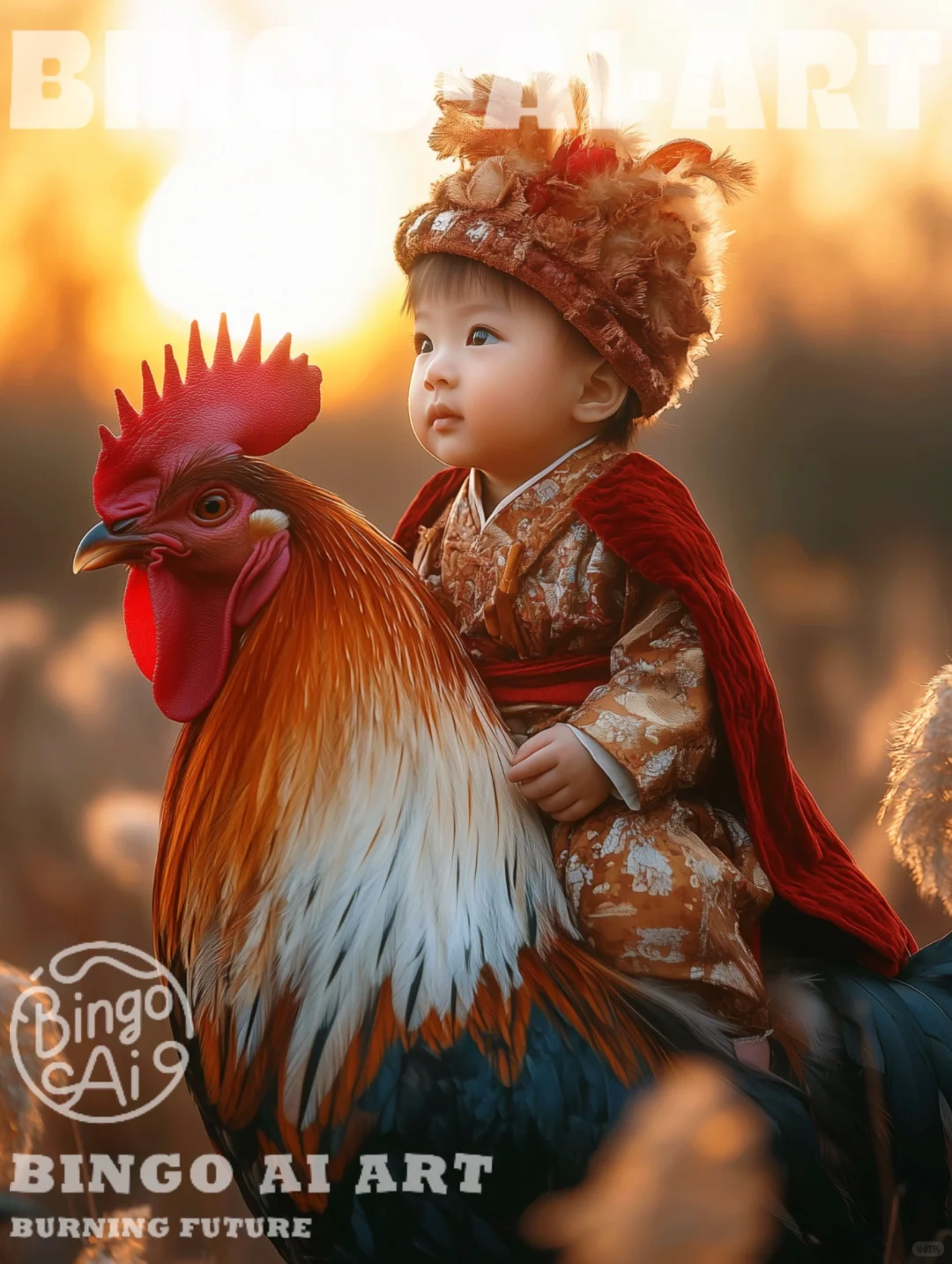 雄鸡一唱天下白🐓生肖属鸡宝宝写真