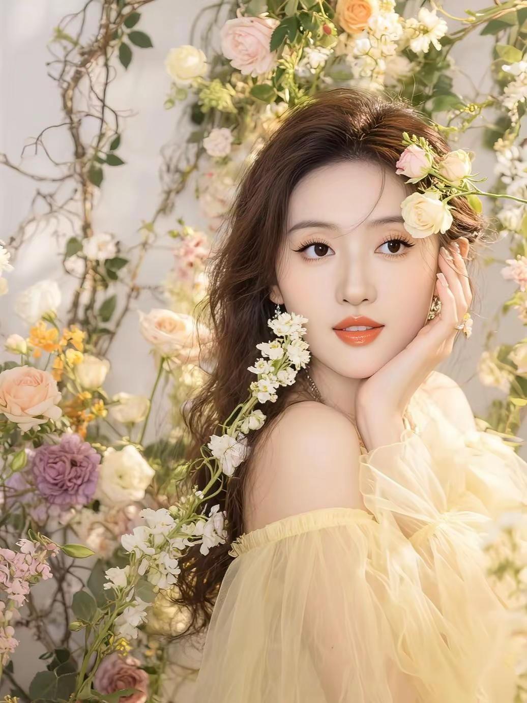 花海氛围感写真 ai创作