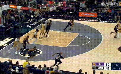 文森特空篮，居然传出去了湖人vs奇才
