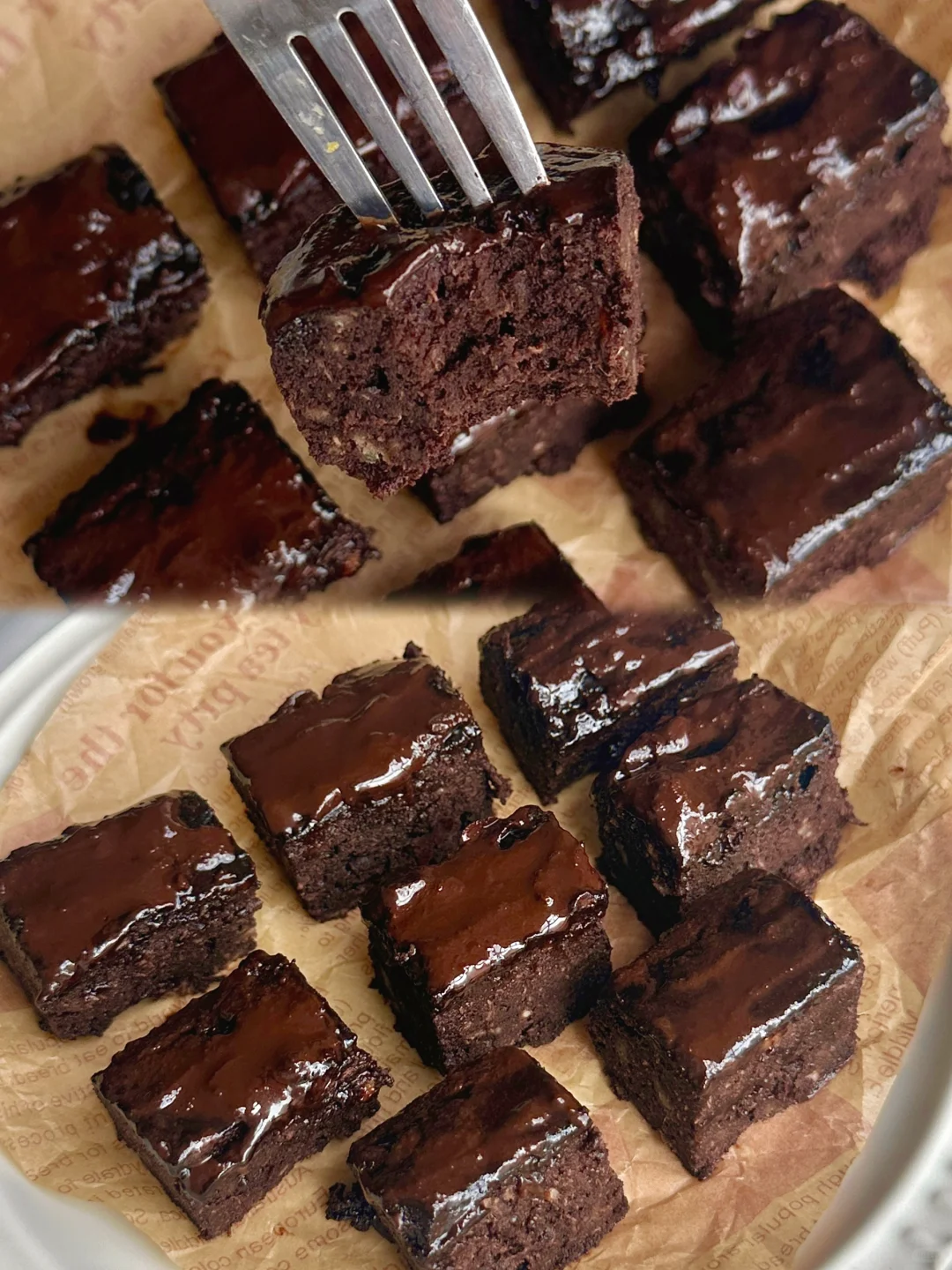 网友给的配方都是真的！0糖油0面粉🍫布朗尼！