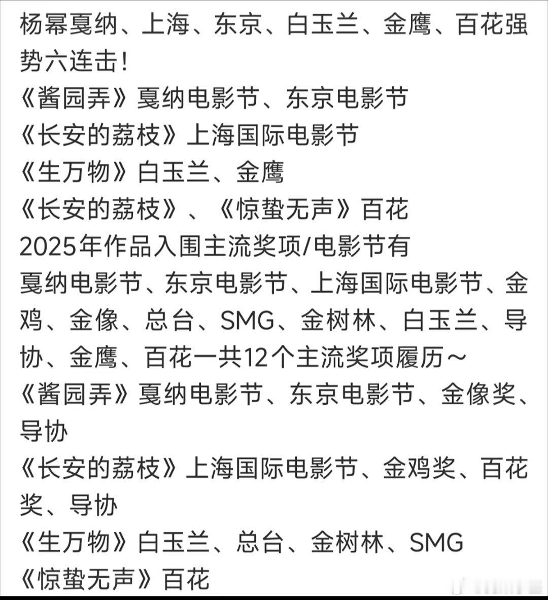 我以为电影节只有一番/二番冲击影后才能算实绩原来走红毯都算实绩呀 